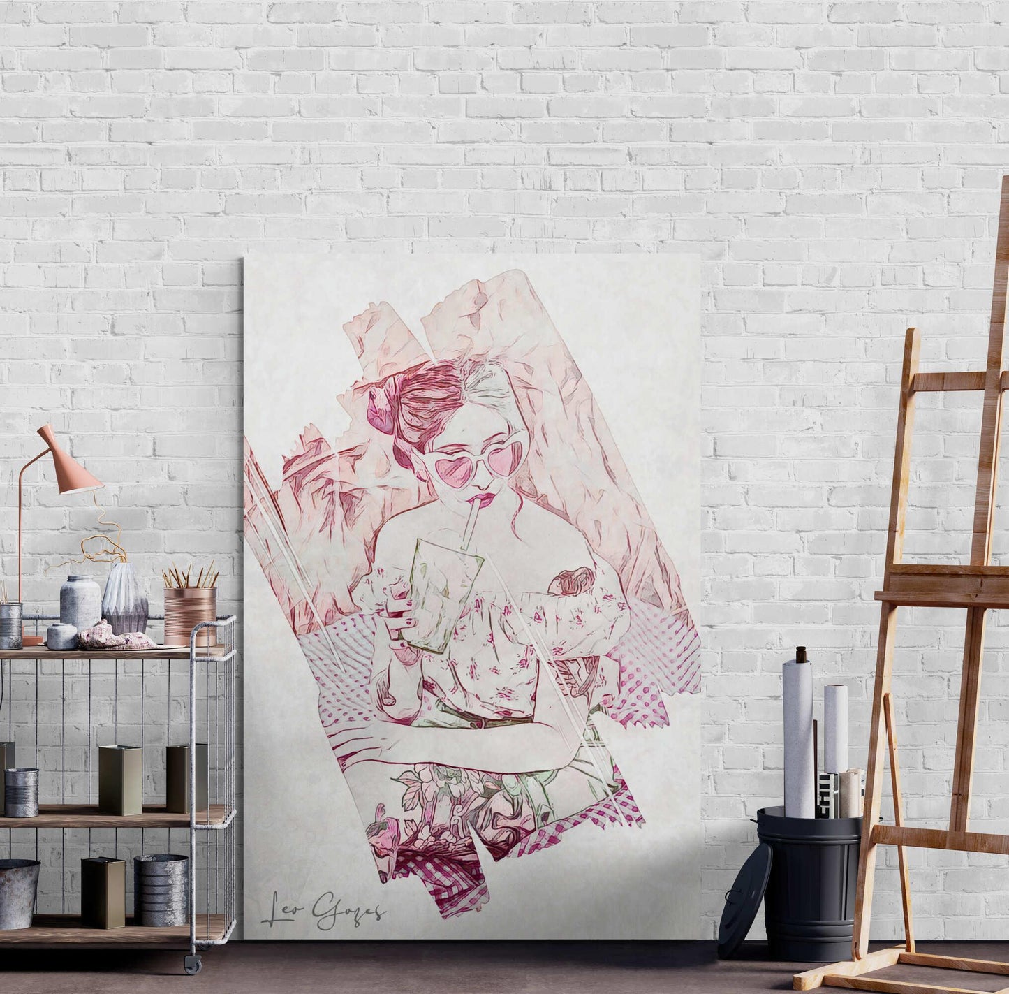 The Picnic Girl Wall Art - ARTAX GALLERY