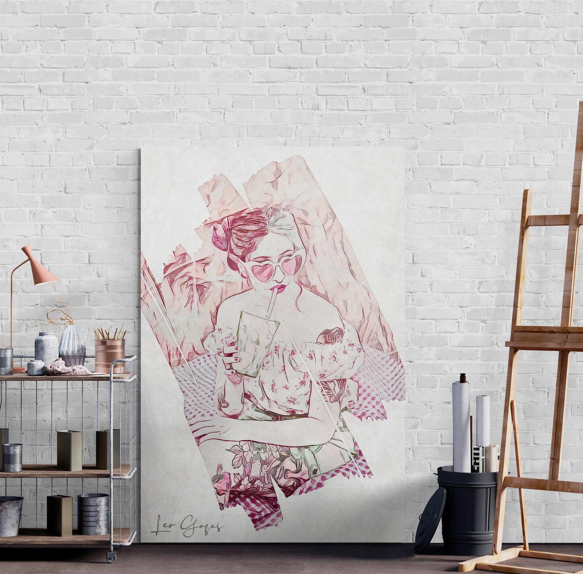 The Picnic Girl Wall Art - ARTAX GALLERY