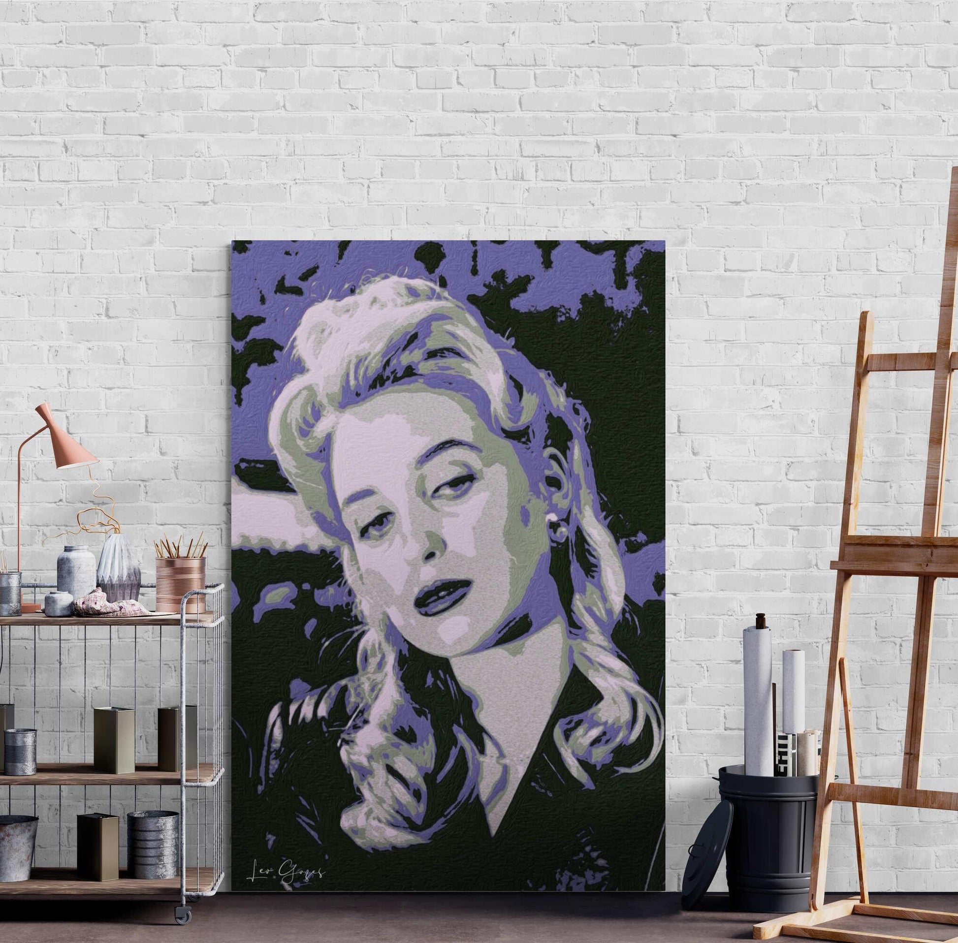 Dark Blue Woman Wall Art - ARTAX GALLERY