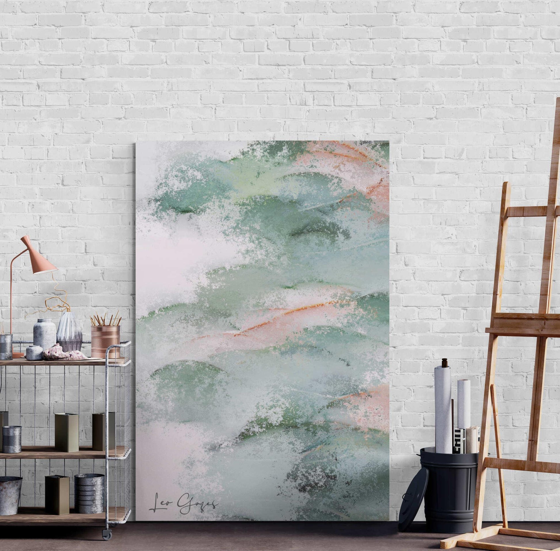 Orange Green Wall Art - ARTAX GALLERY