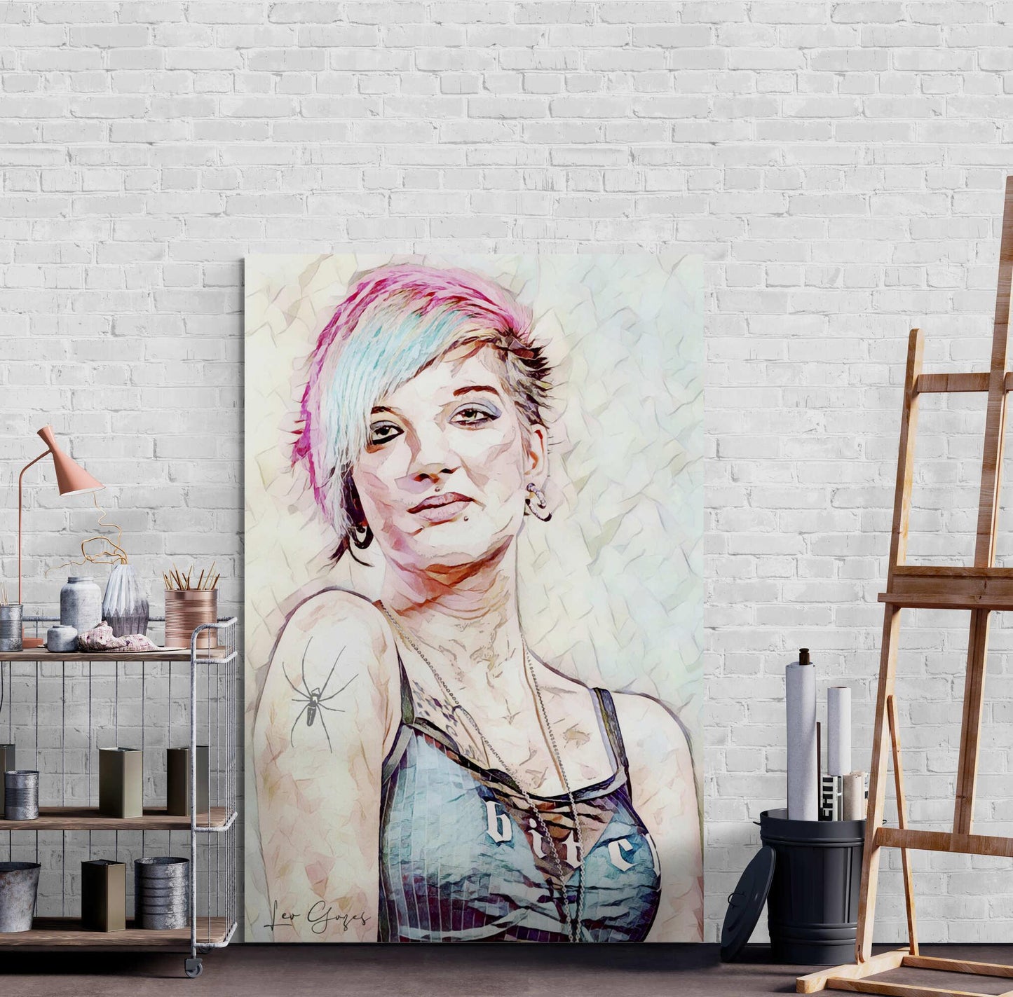 Punk Tattoo girl Wall Art - ARTAX GALLERY