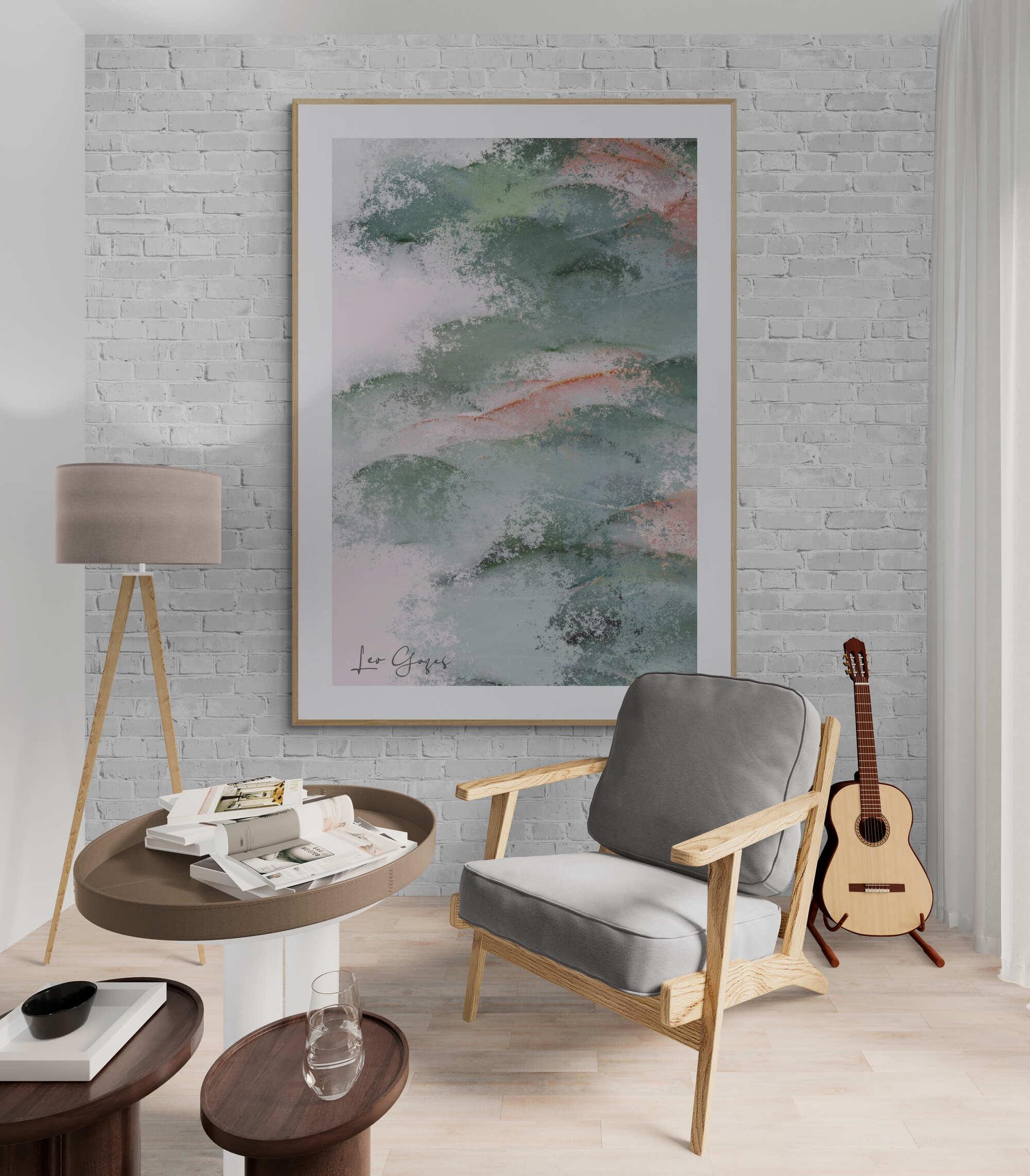 Orange Green Wall Art - ARTAX GALLERY