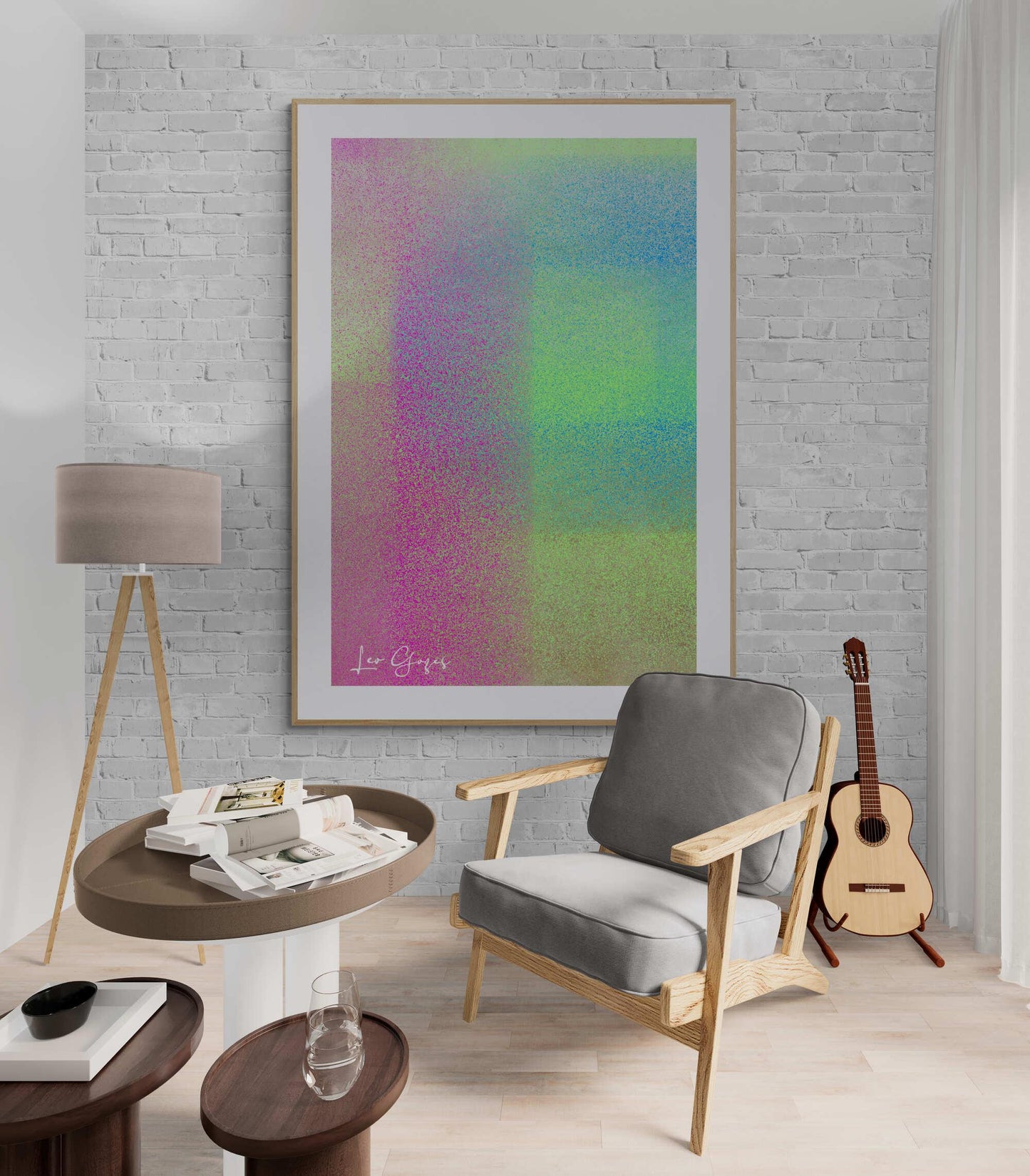 Pink vs Green Wall Art - ARTAX GALLERY