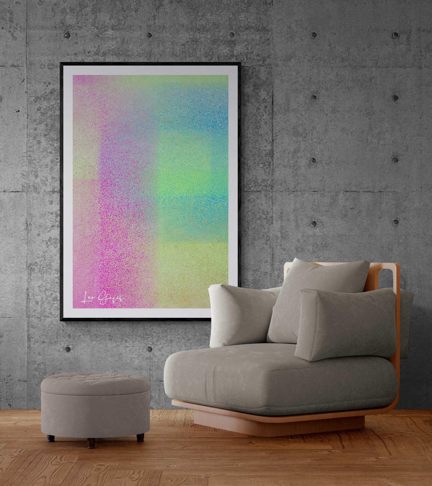 Pink vs Green Wall Art - ARTAX GALLERY