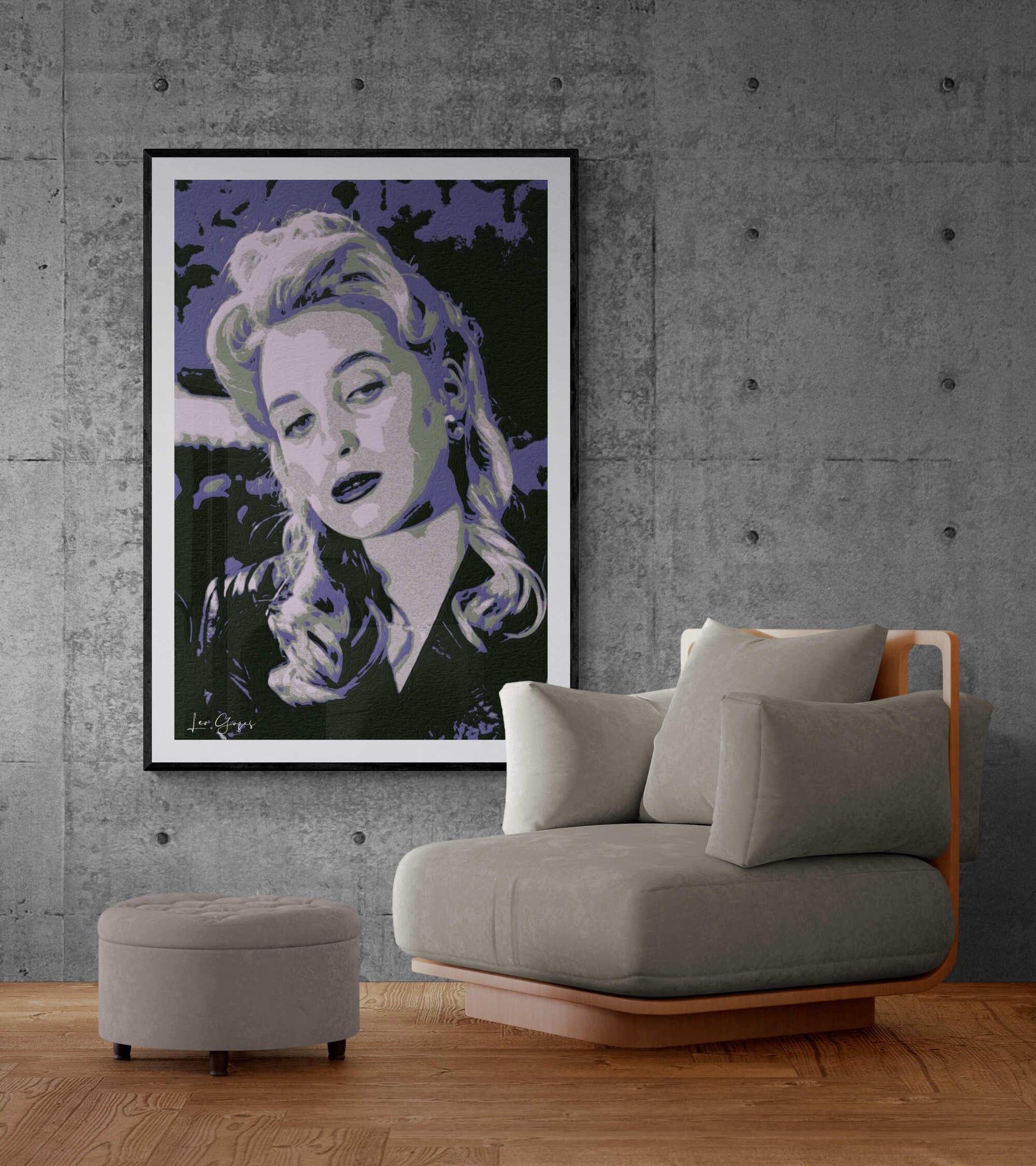 Dark Blue Woman Wall Art - ARTAX GALLERY