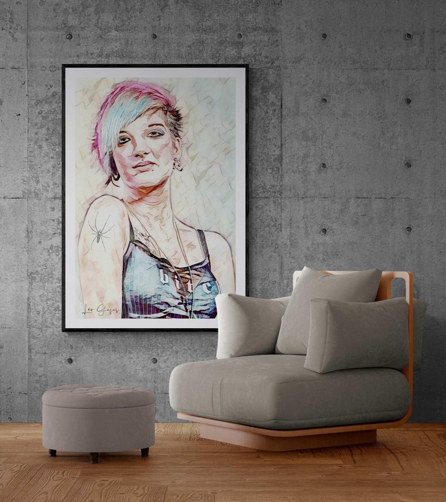 Punk Tattoo girl Wall Art - ARTAX GALLERY