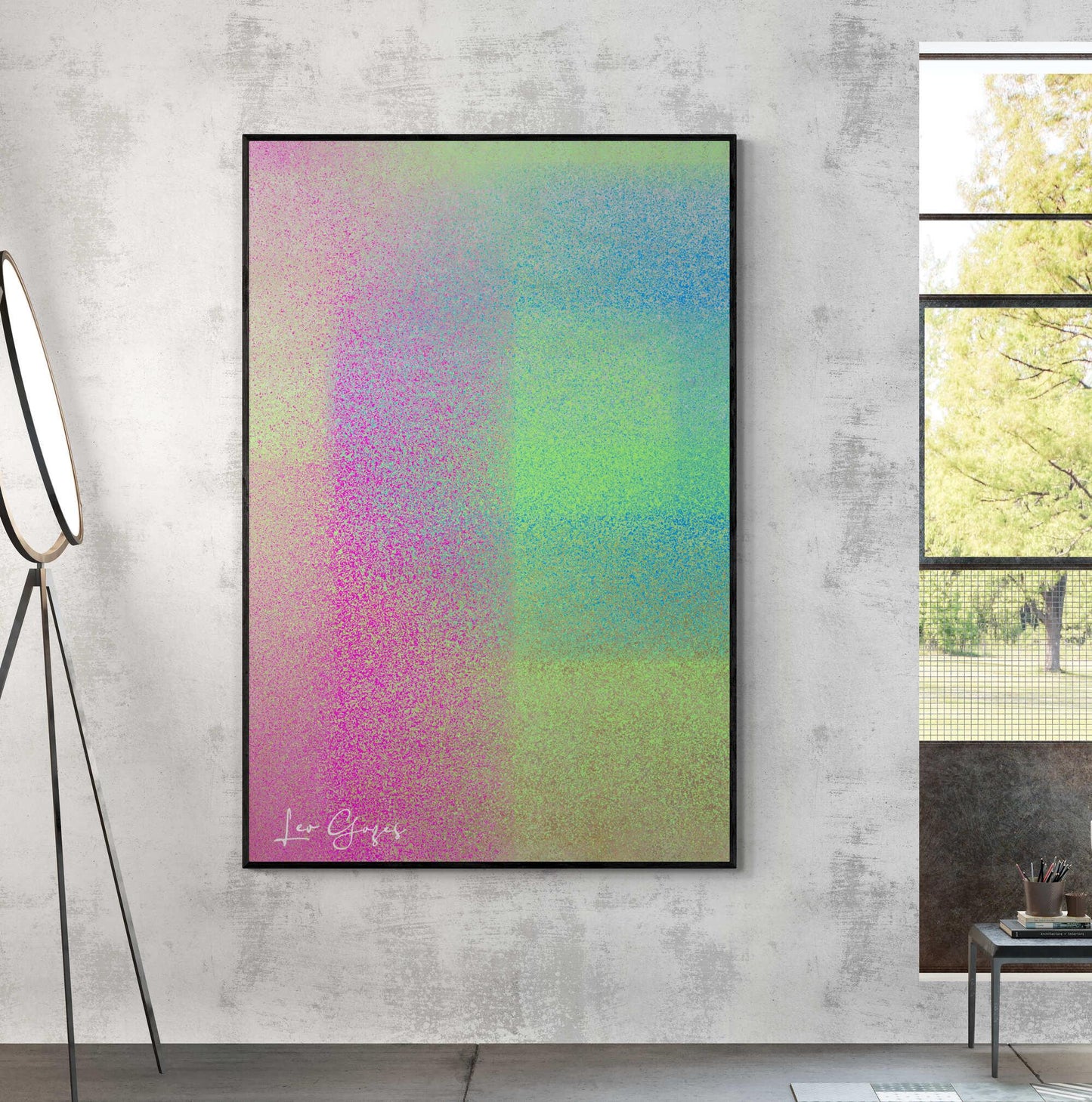 Pink vs Green Wall Art - ARTAX GALLERY