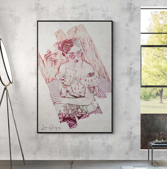 The Picnic Girl Wall Art - ARTAX GALLERY