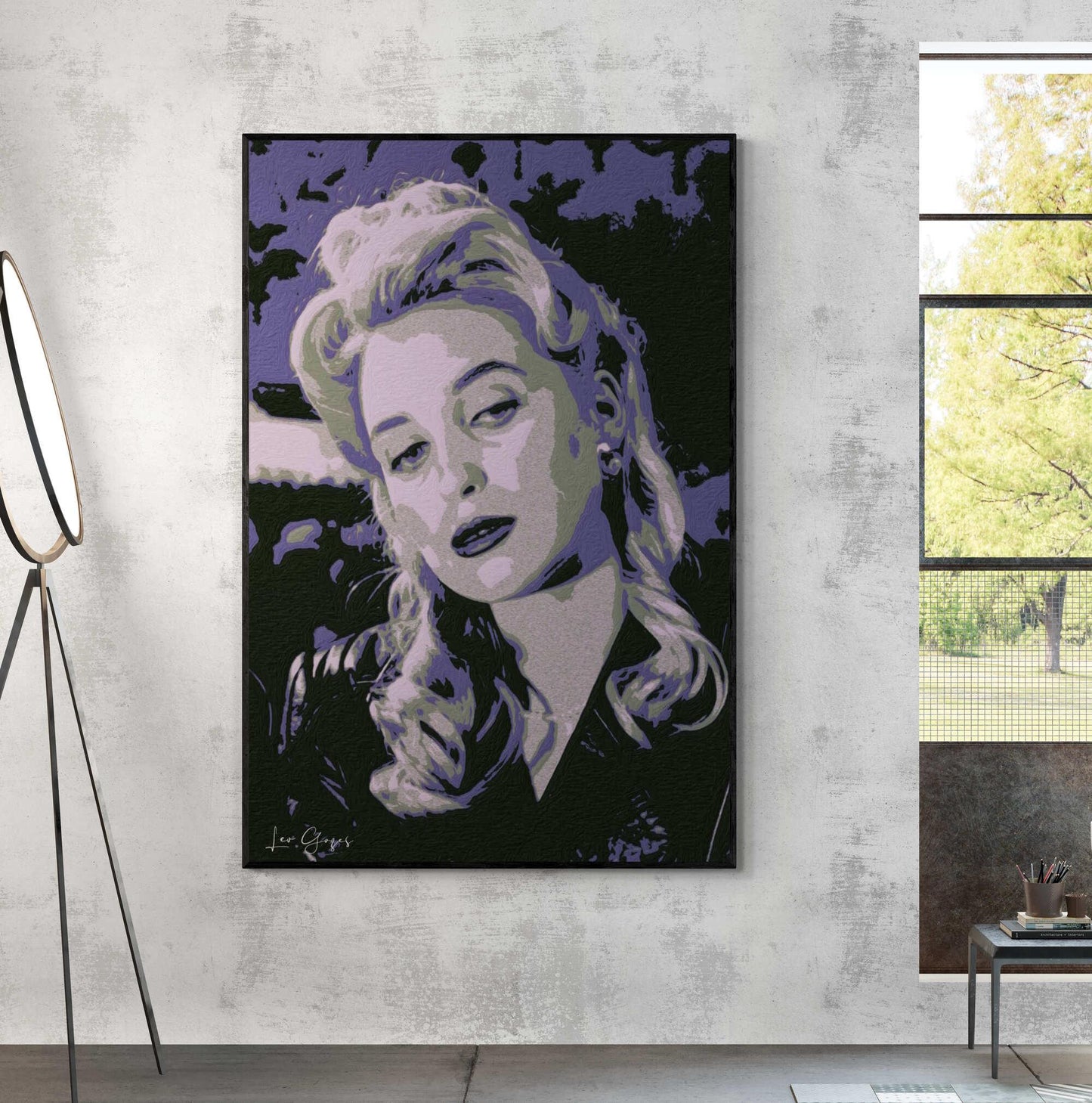 Dark Blue Woman Wall Art - ARTAX GALLERY