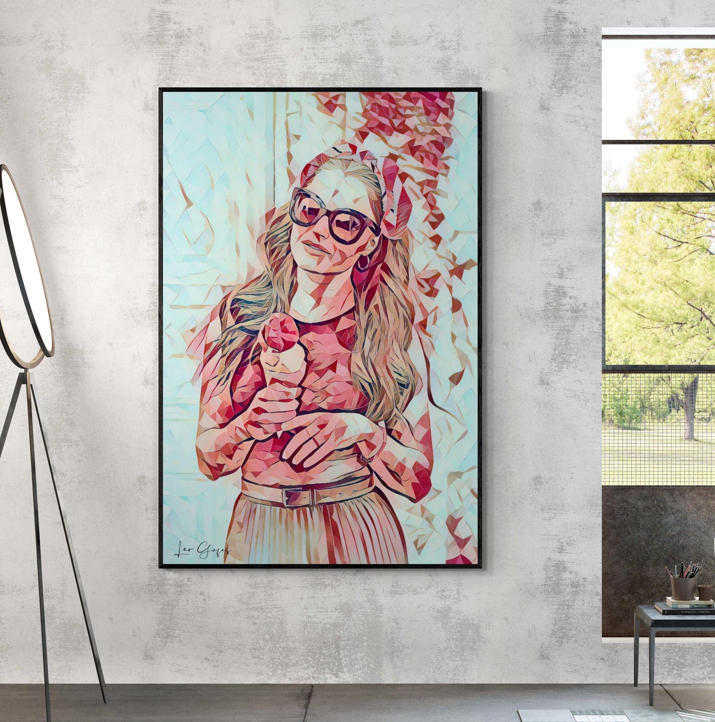 Woman holding ice cream Wall Art - ARTAX GALLERY