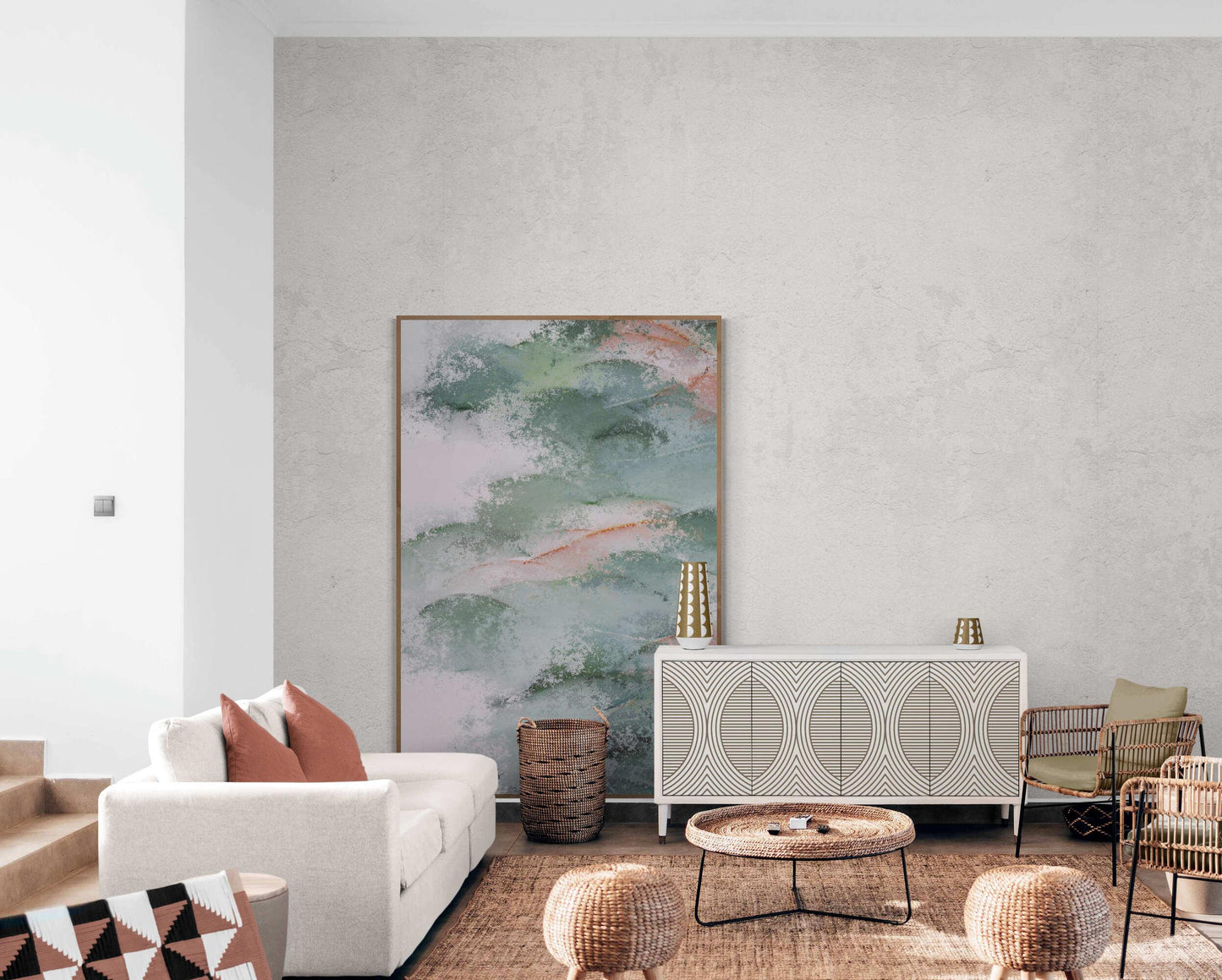 Orange Green Wall Art - ARTAX GALLERY