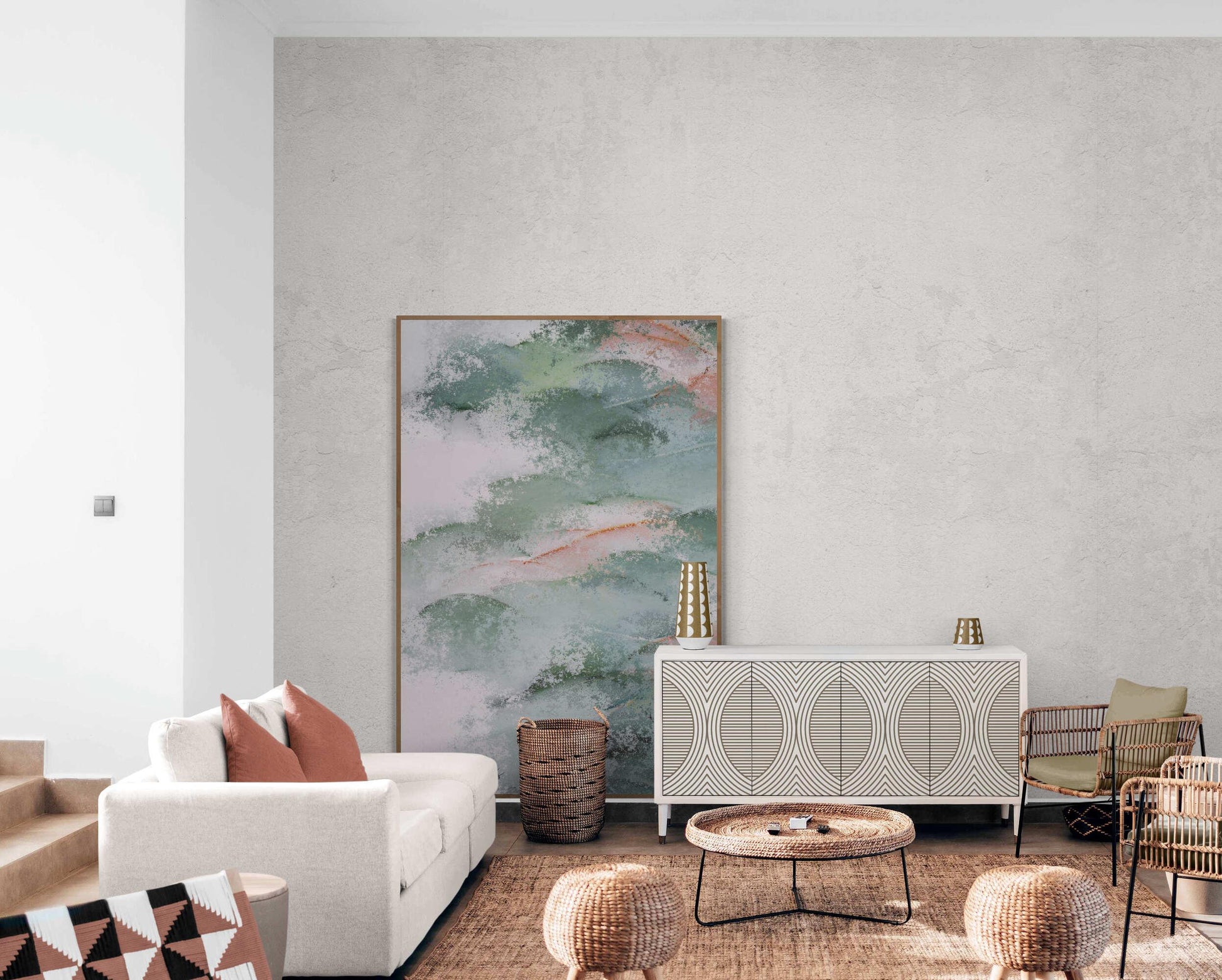 Orange Green Wall Art - ARTAX GALLERY