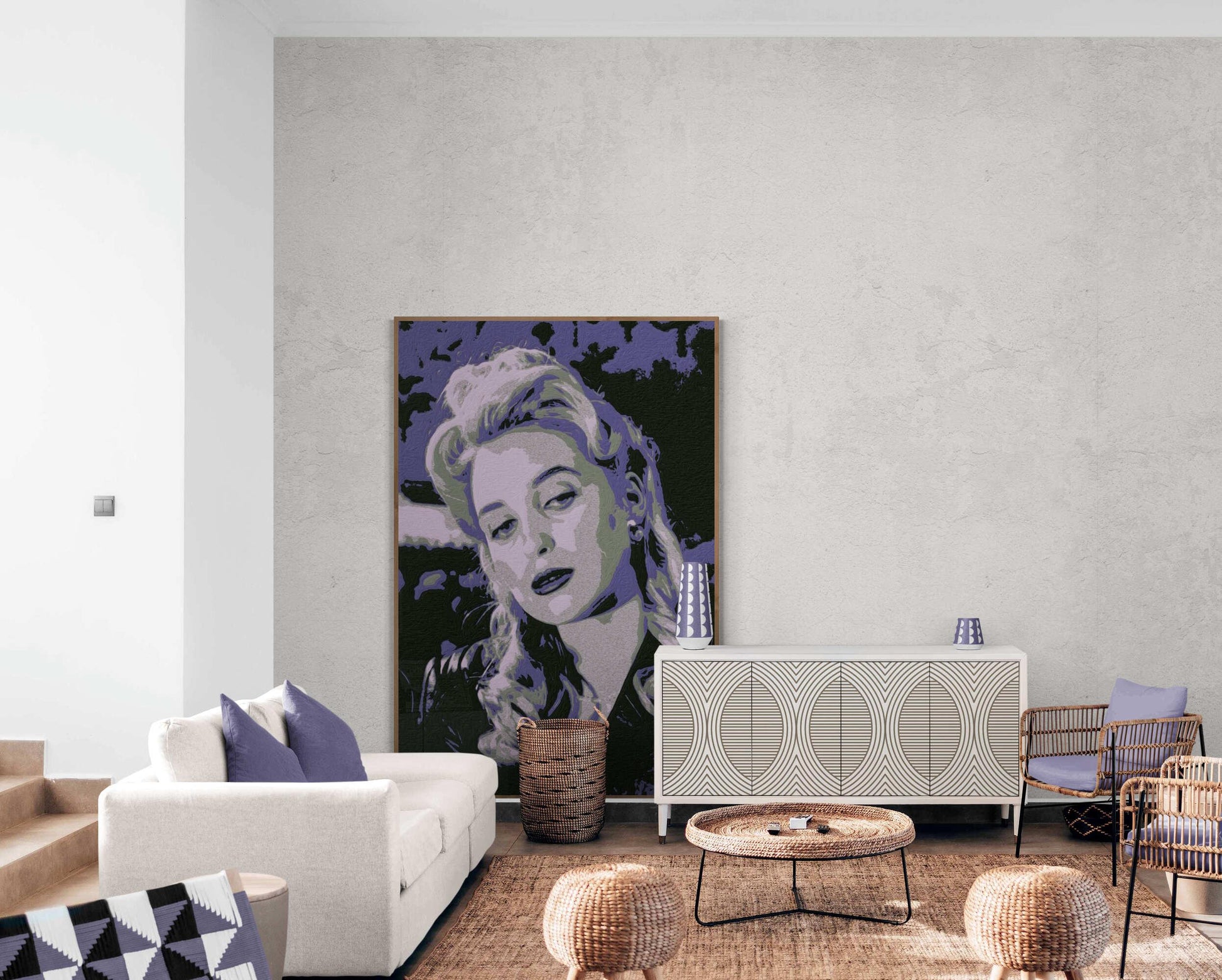 Dark Blue Woman Wall Art - ARTAX GALLERY