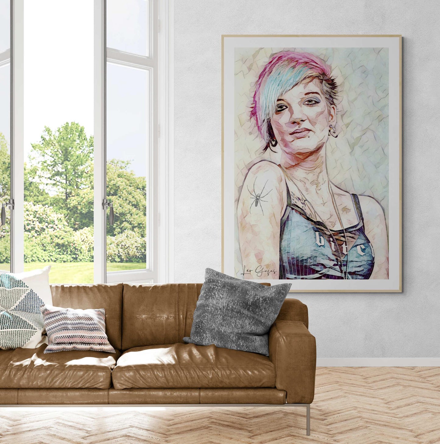 Punk Tattoo girl Wall Art - ARTAX GALLERY