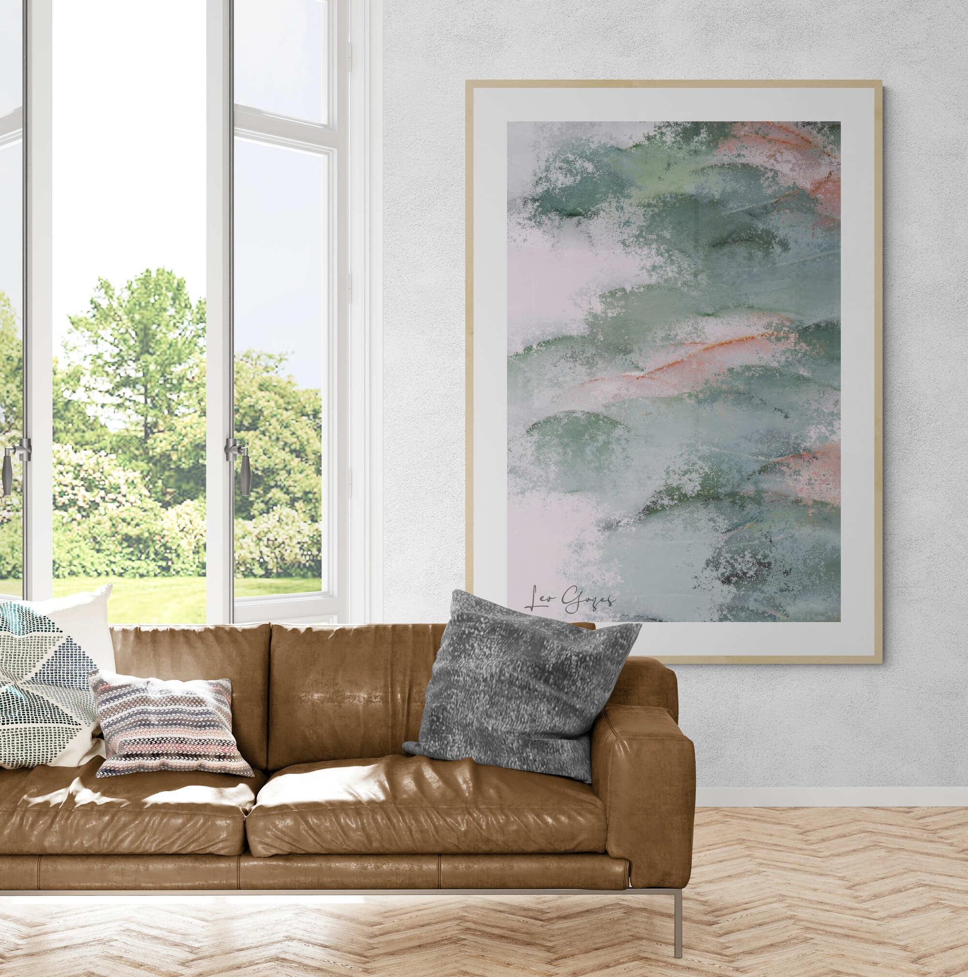 Orange Green Wall Art - ARTAX GALLERY