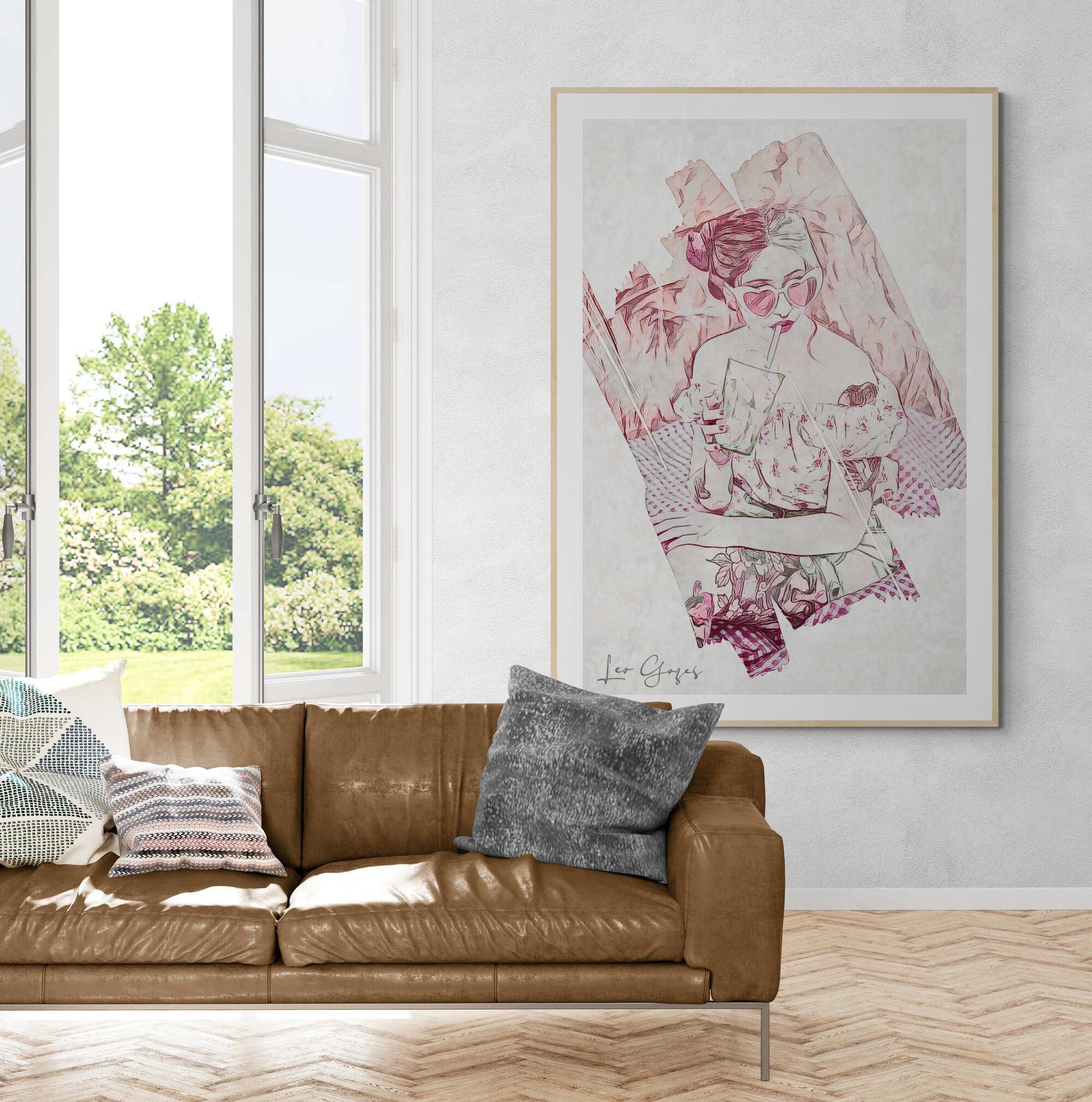 The Picnic Girl Wall Art - ARTAX GALLERY