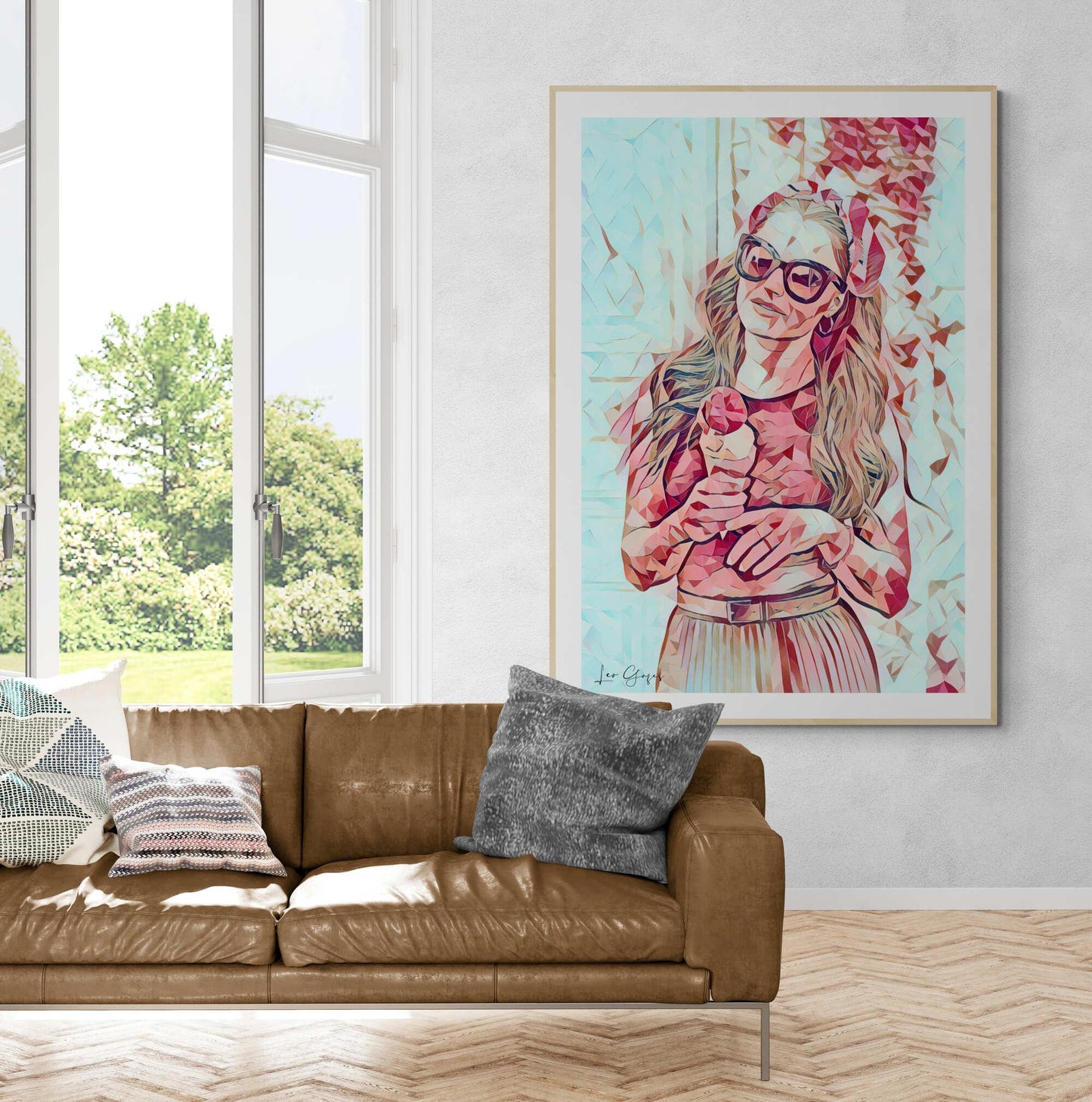 Woman holding ice cream Wall Art - ARTAX GALLERY