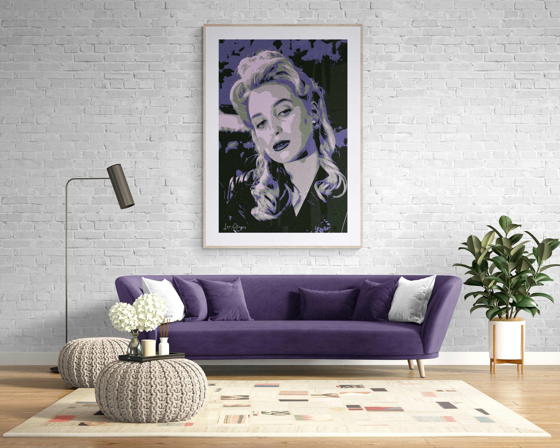 Dark Blue Woman Wall Art - ARTAX GALLERY