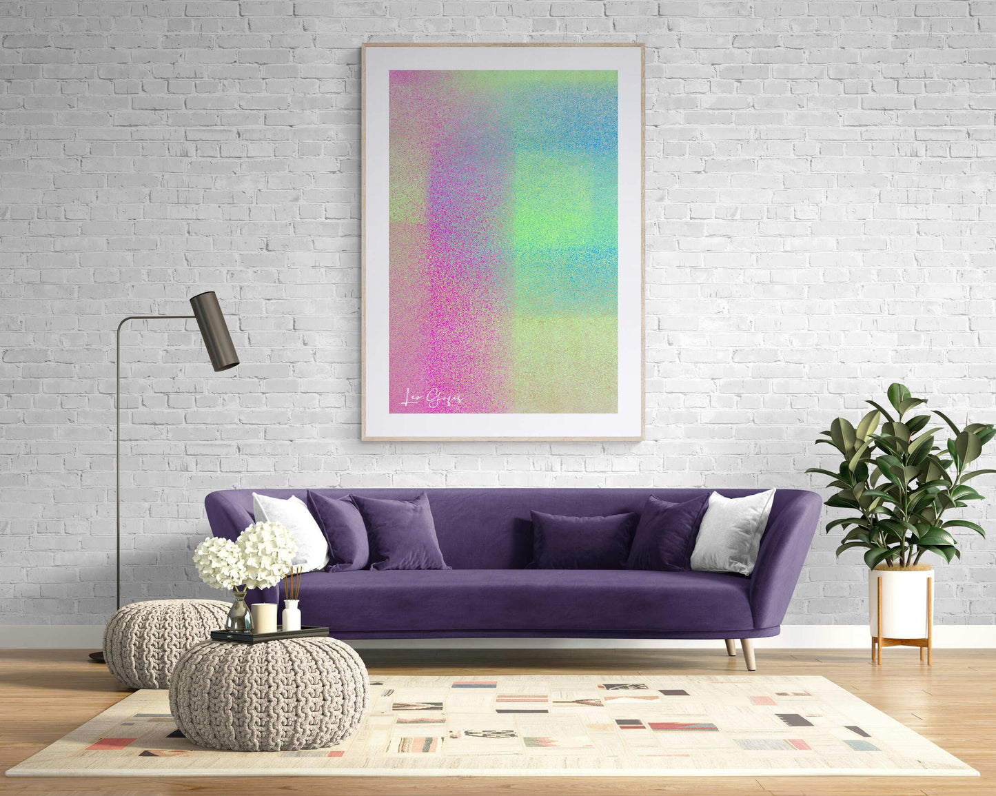 Pink vs Green Wall Art - ARTAX GALLERY
