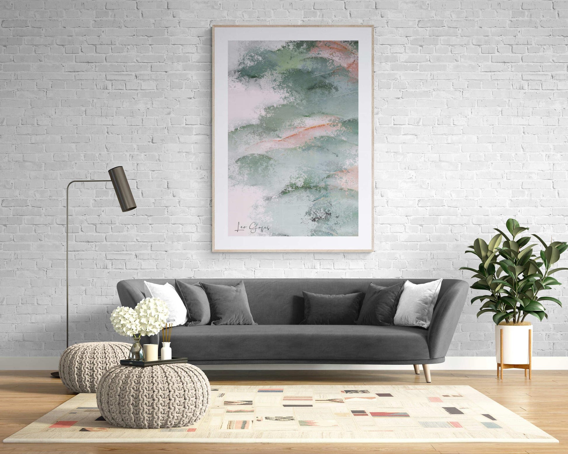 Orange Green Wall Art - ARTAX GALLERY