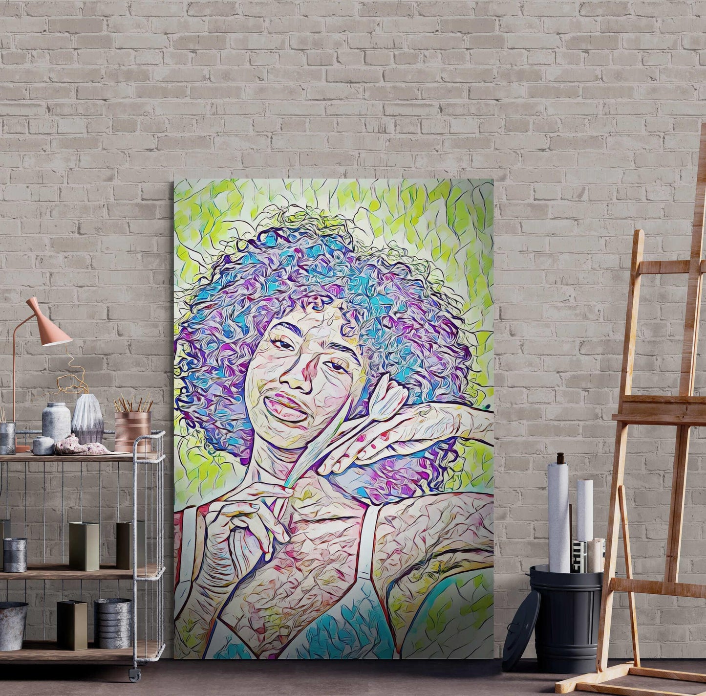 Ballerina holds a flower Wall Art - ARTAX GALLERY