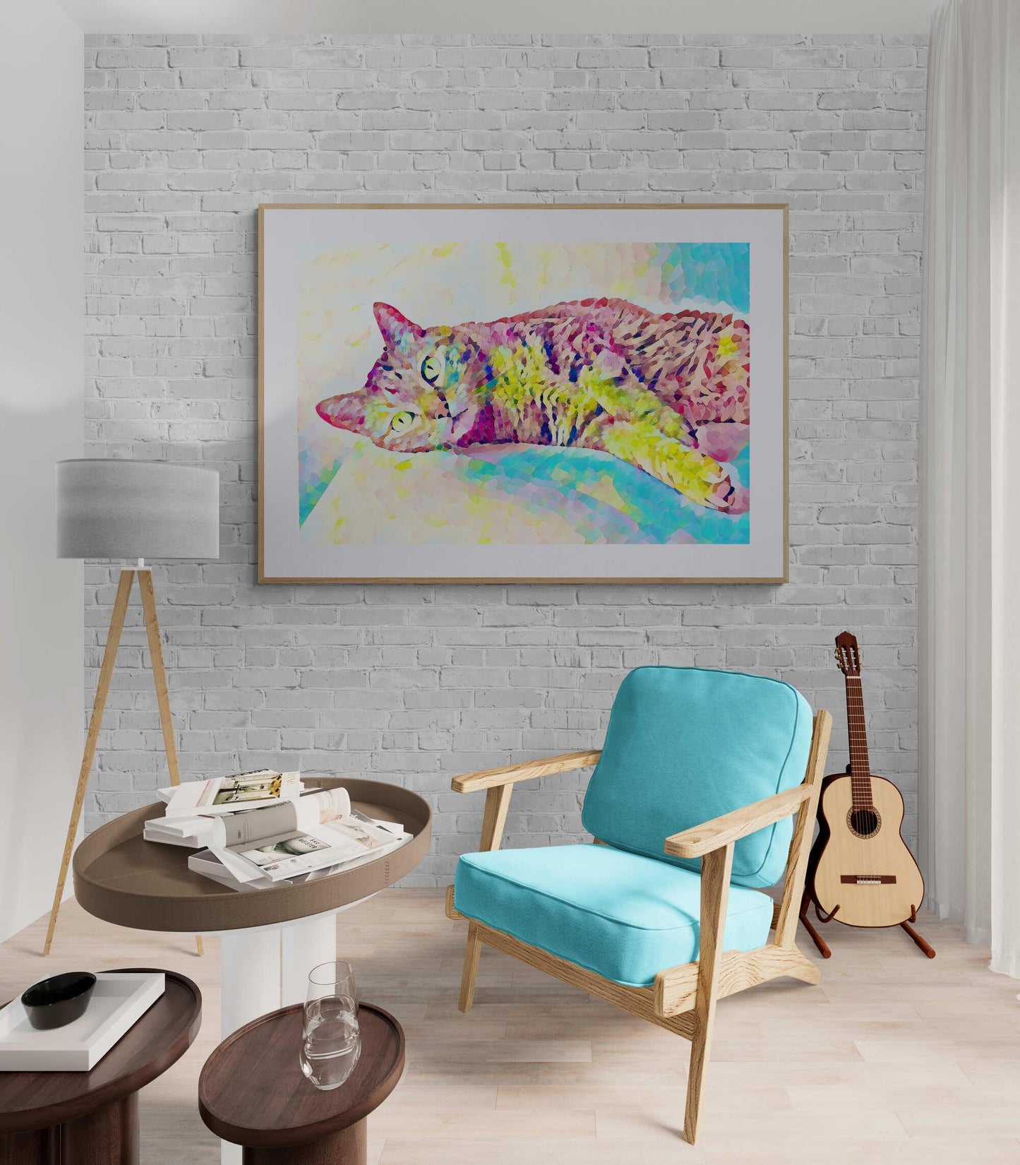 Cat Tea Time Wall Art - ARTAX GALLERY
