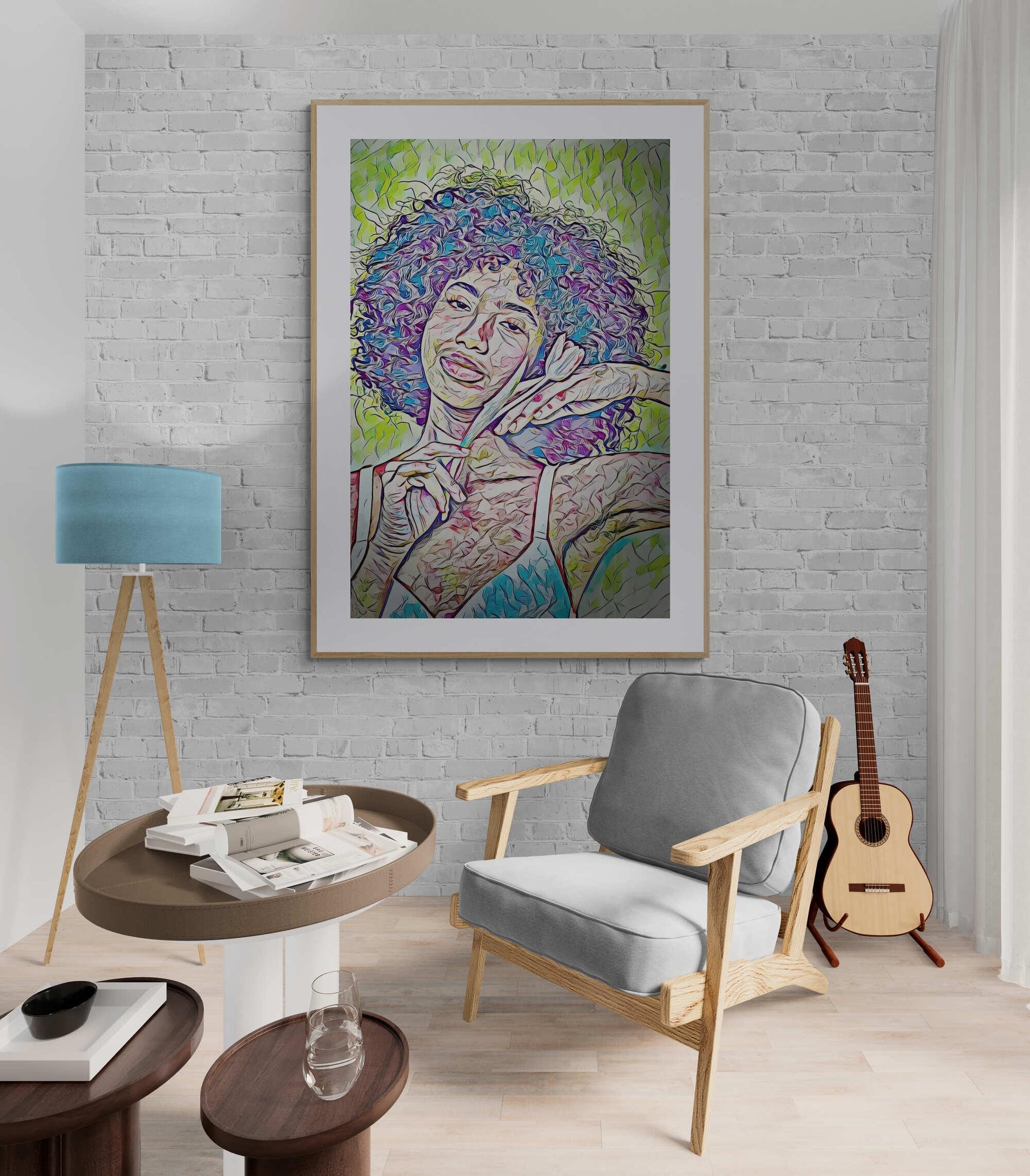 Ballerina holds a flower Wall Art - ARTAX GALLERY