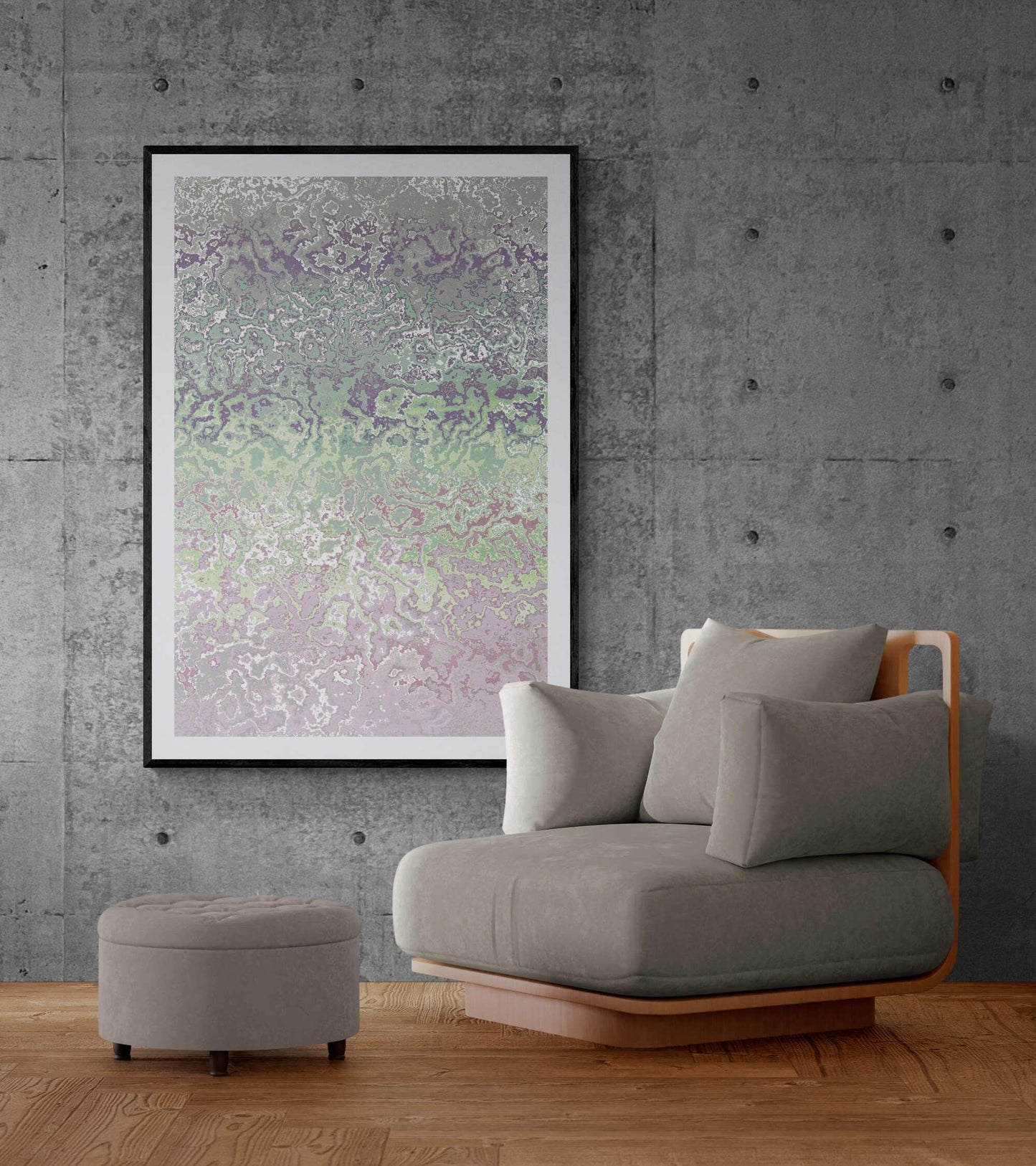 Purple Green Wall Art - ARTAX GALLERY