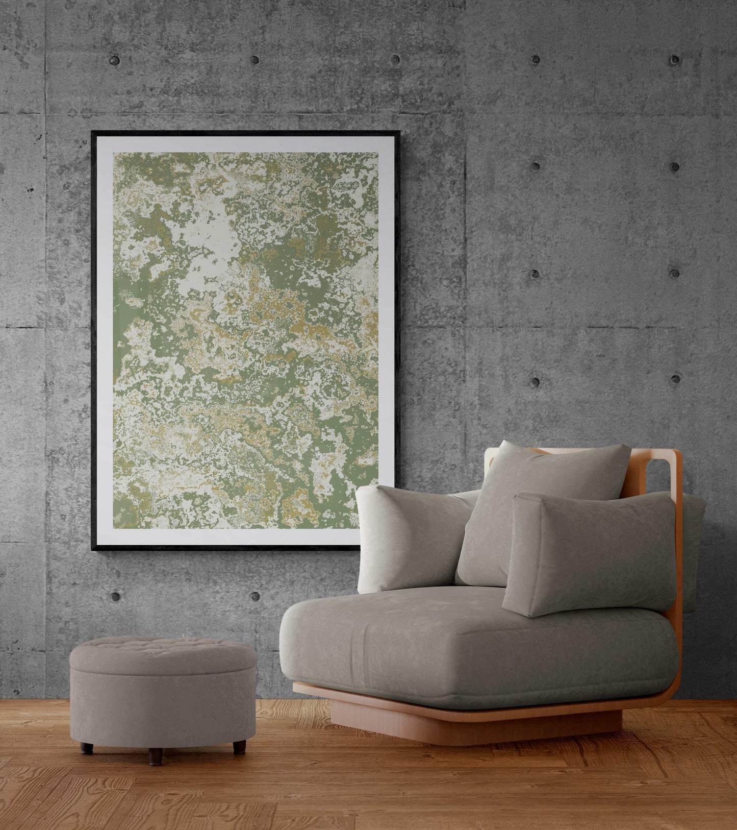Green Land Dust Wall Art - ARTAX GALLERY
