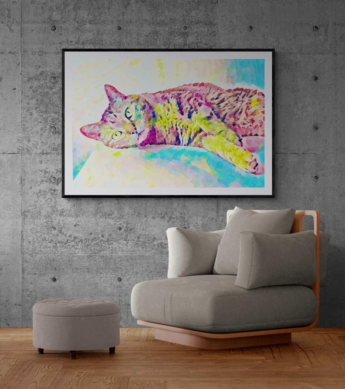 Cat Tea Time Wall Art - ARTAX GALLERY