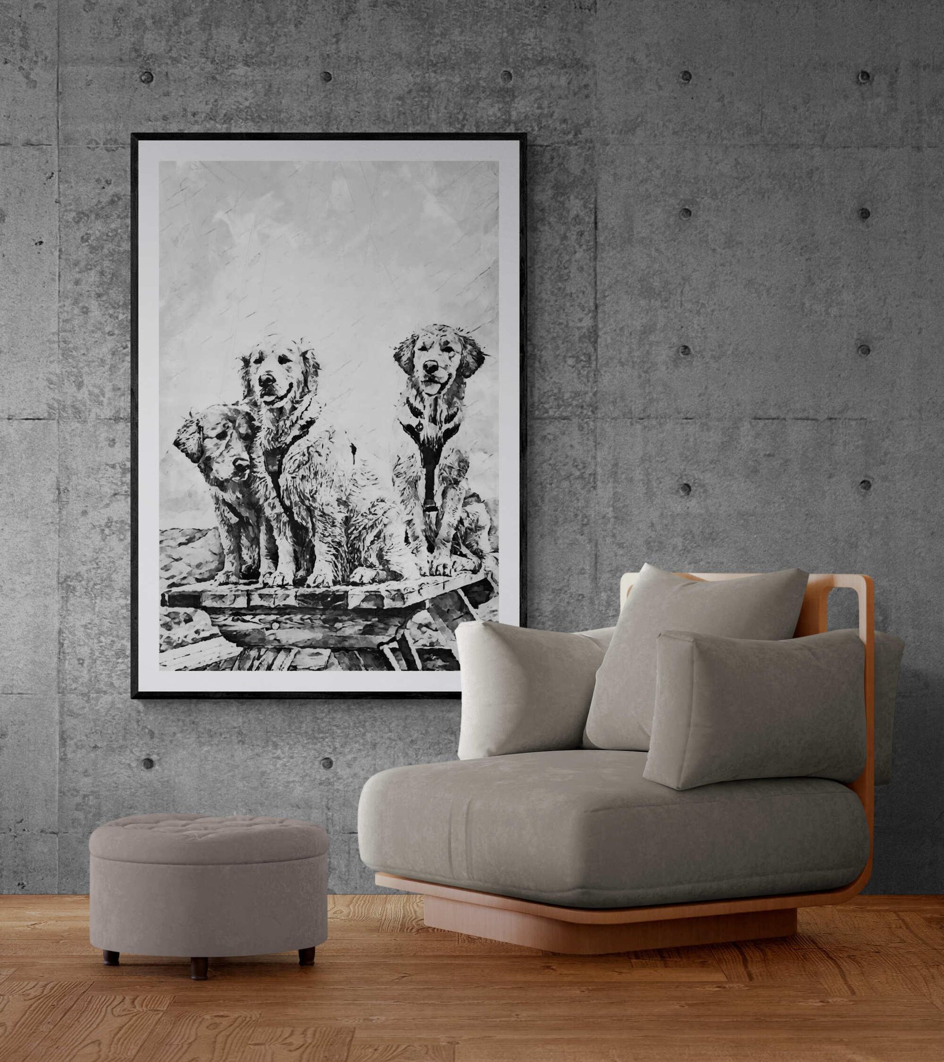Golden Retrievers Wall Art - ARTAX GALLERY