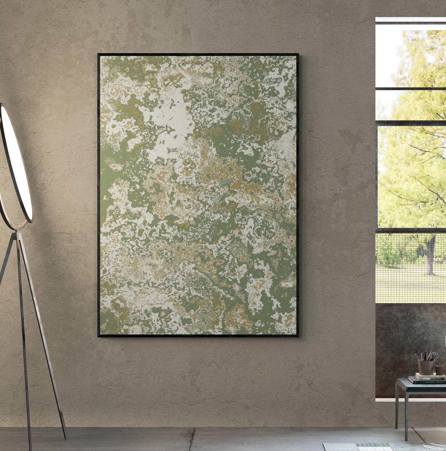 Green Land Dust Wall Art - ARTAX GALLERY