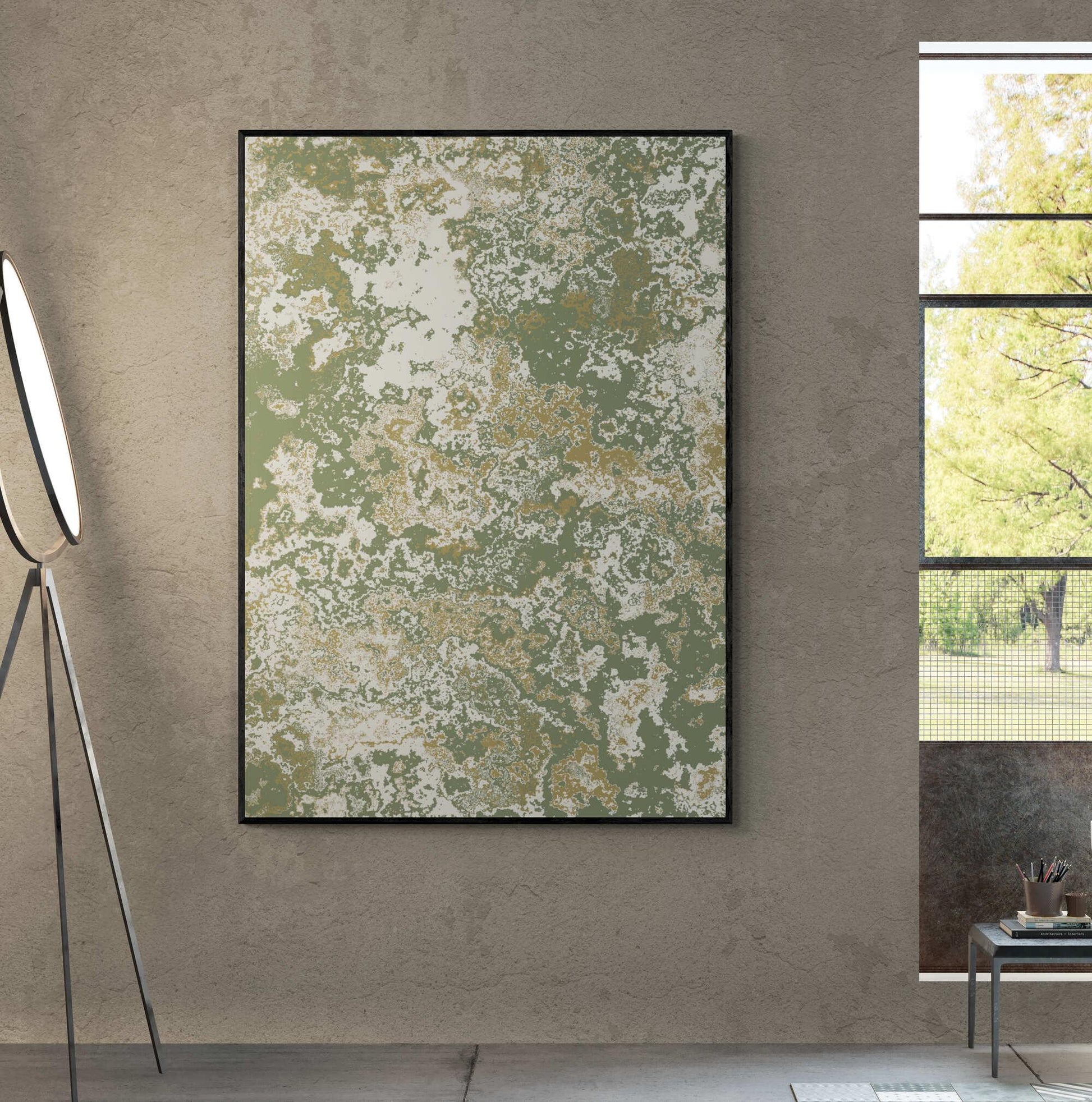 Green Land Dust Wall Art - ARTAX GALLERY