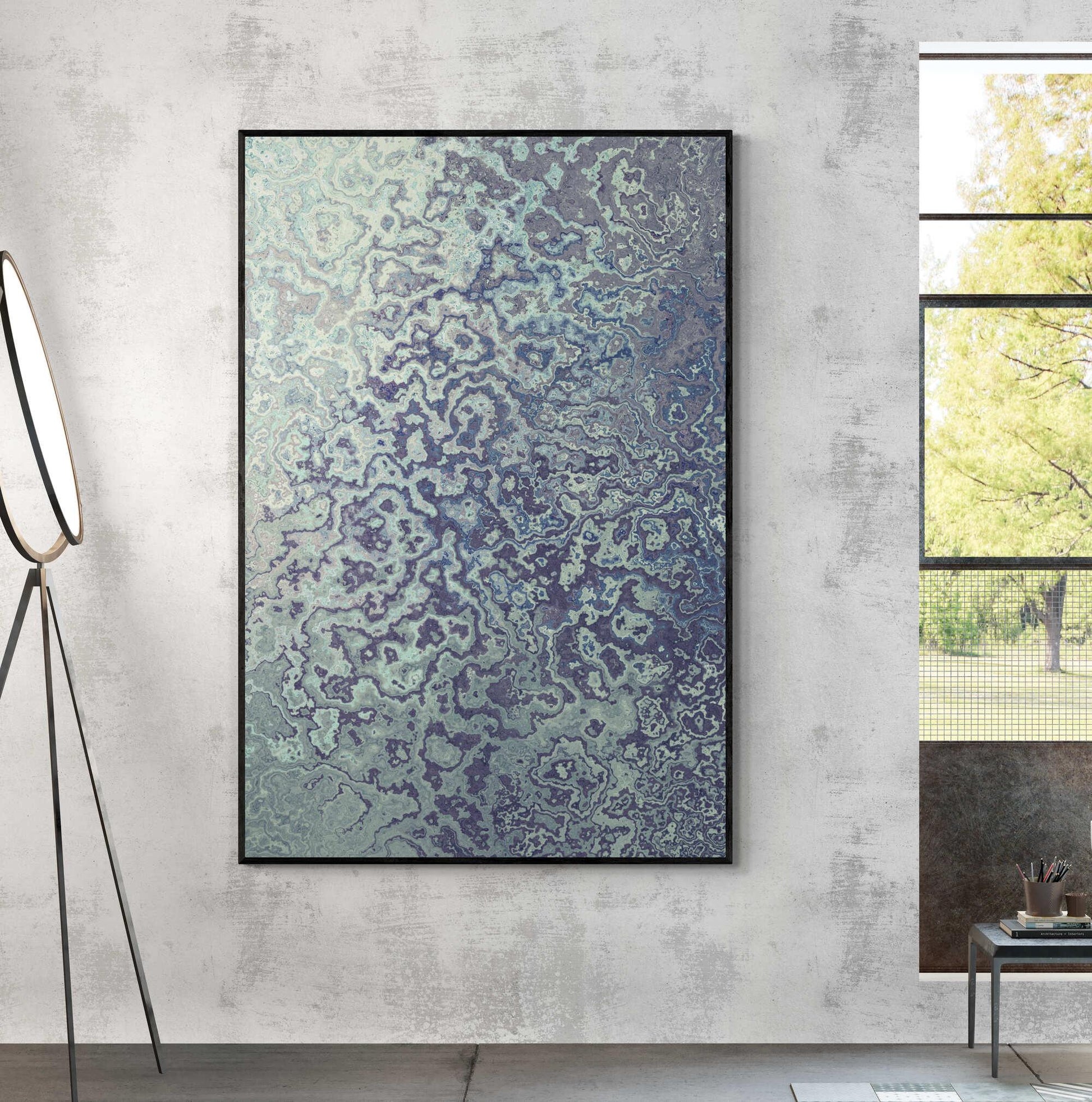 Turquoise Dust Wall Art - ARTAX GALLERY