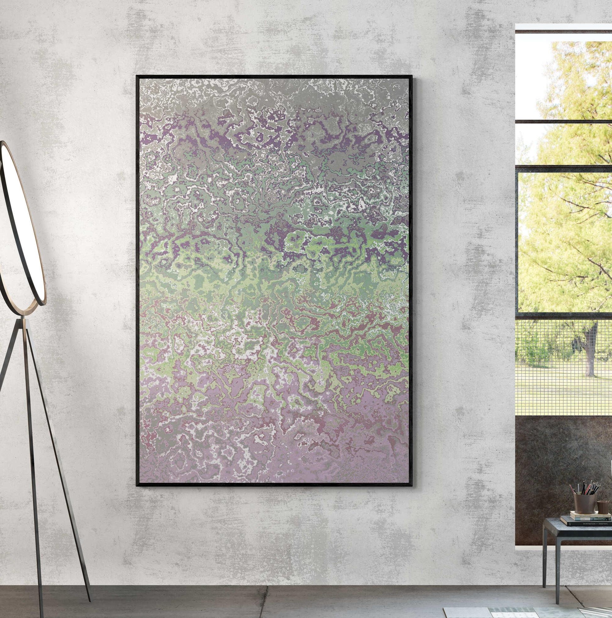 Purple Green Wall Art - ARTAX GALLERY