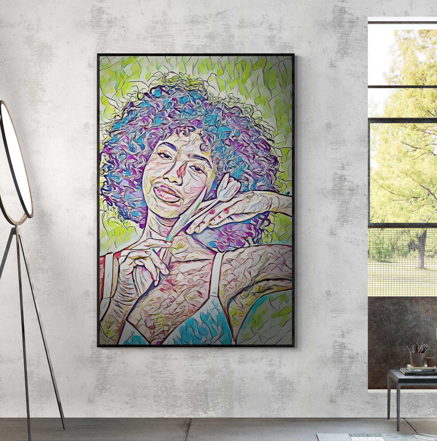 Ballerina holds a flower Wall Art - ARTAX GALLERY