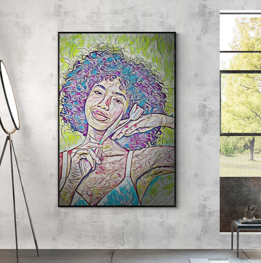 Ballerina holds a flower Wall Art - ARTAX GALLERY