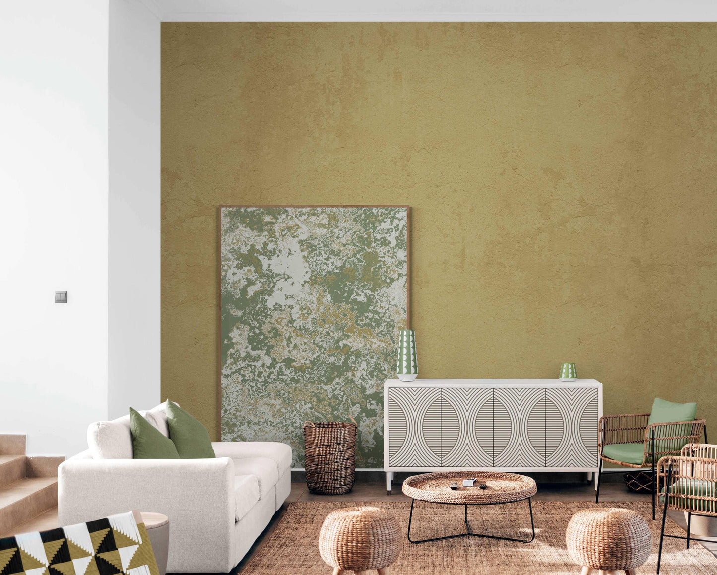 Green Land Dust Wall Art - ARTAX GALLERY