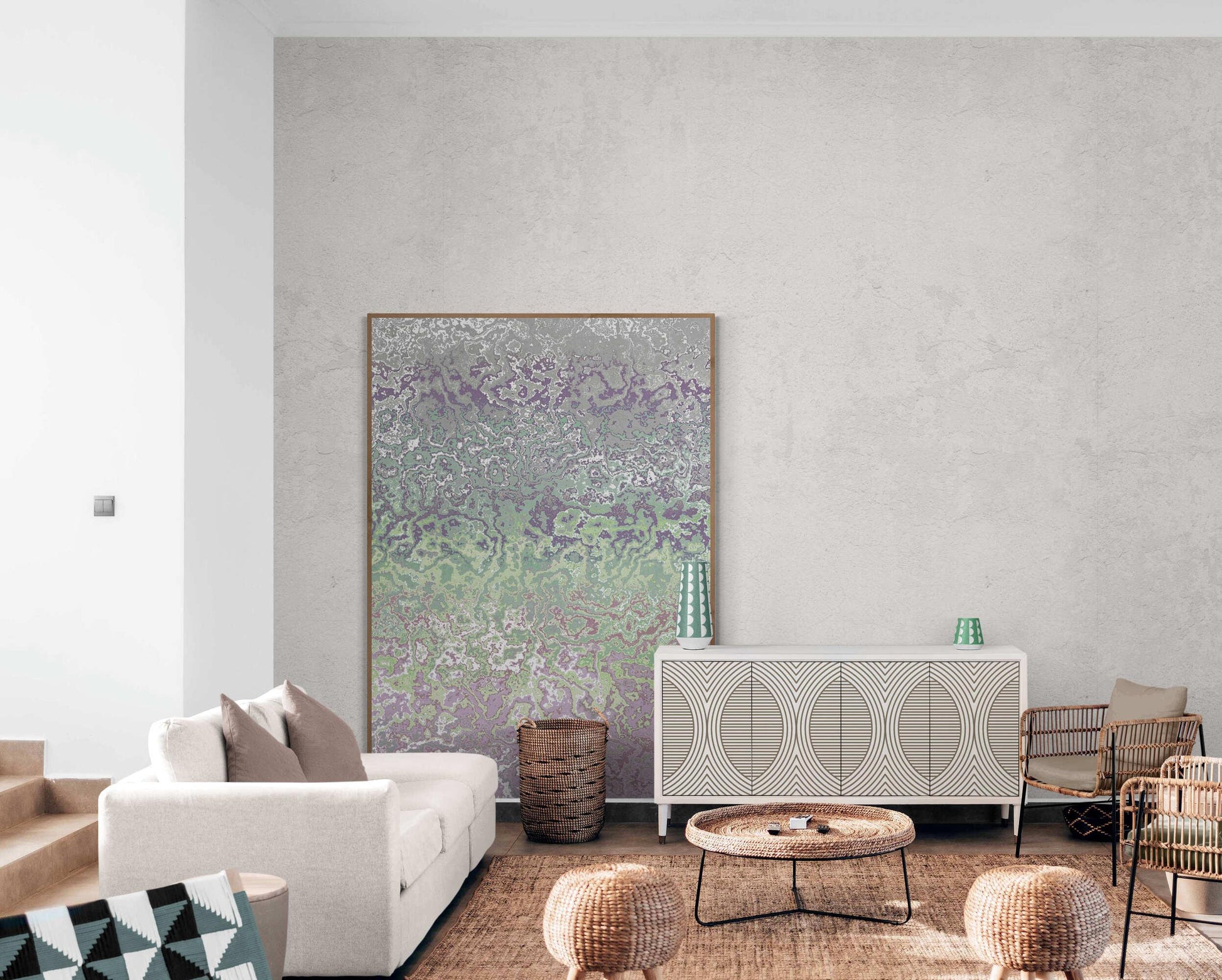 Purple Green Wall Art - ARTAX GALLERY