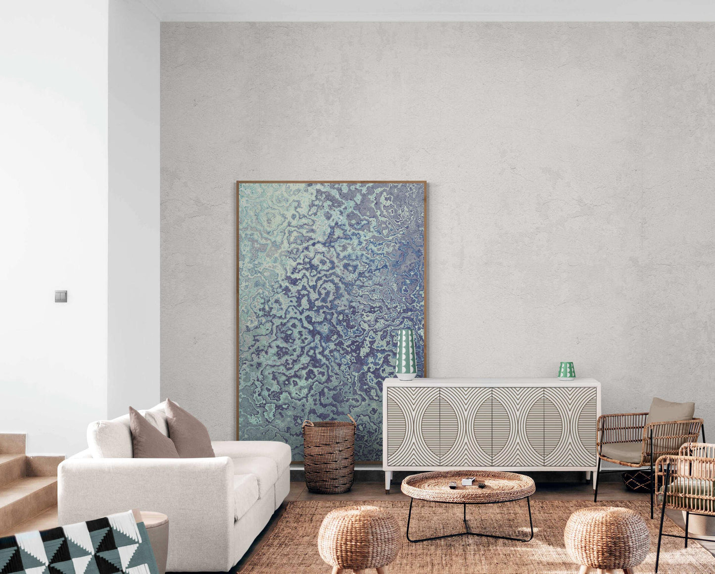 Turquoise Dust Wall Art - ARTAX GALLERY
