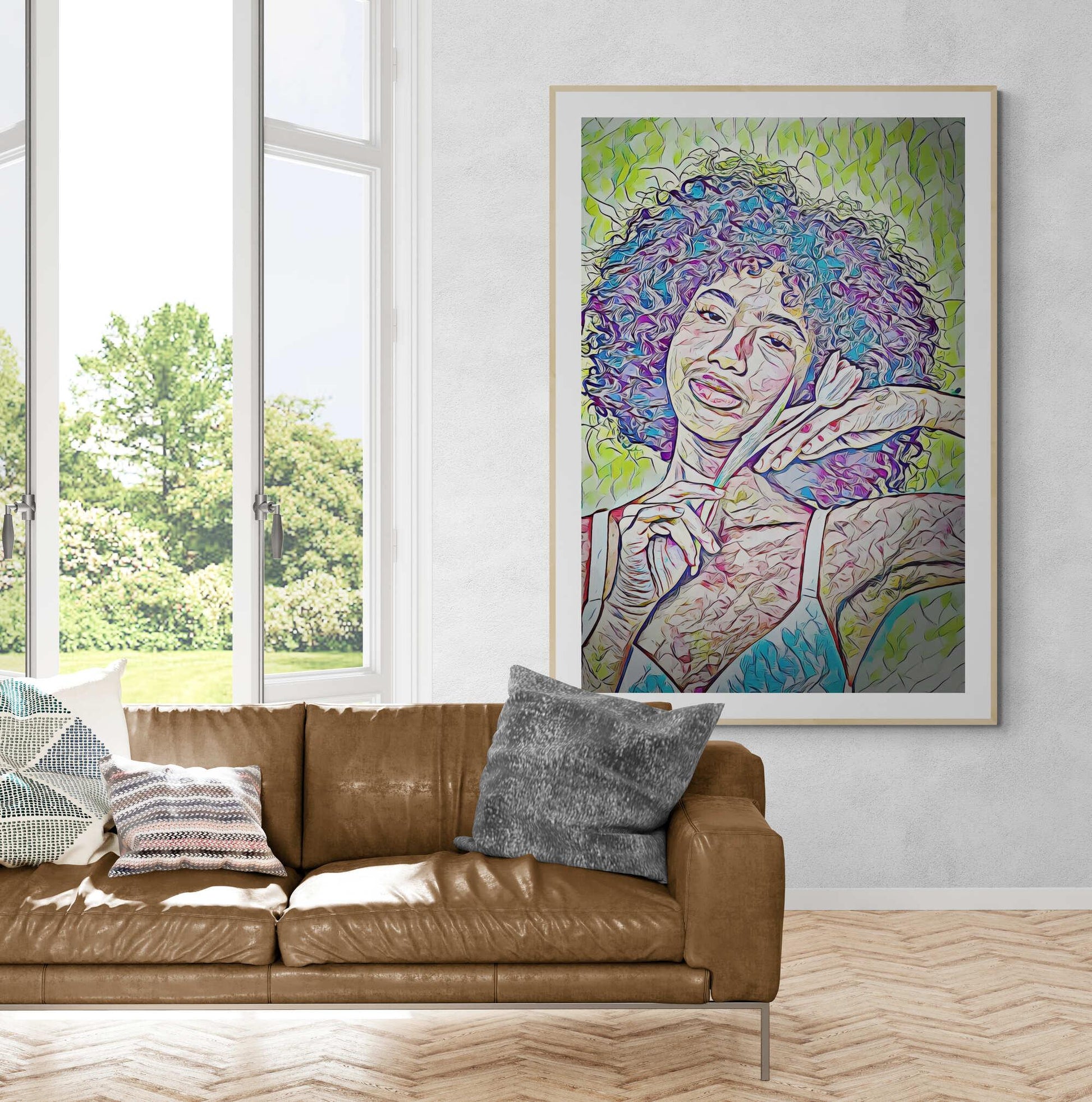 Ballerina holds a flower Wall Art - ARTAX GALLERY