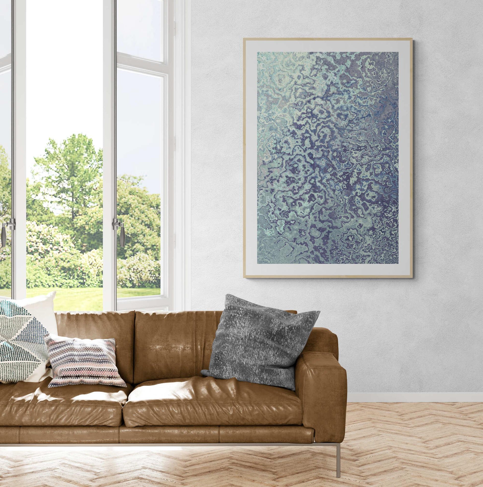 Turquoise Dust Wall Art - ARTAX GALLERY