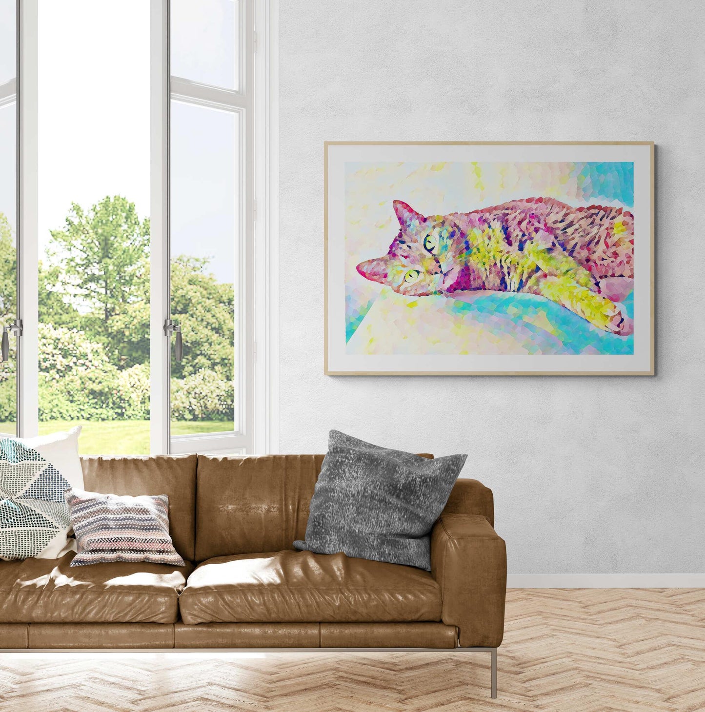 Cat Tea Time Wall Art - ARTAX GALLERY