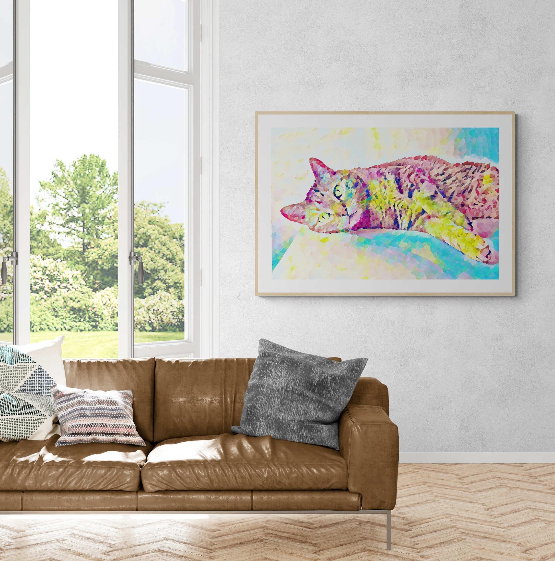 Cat Tea Time Wall Art - ARTAX GALLERY