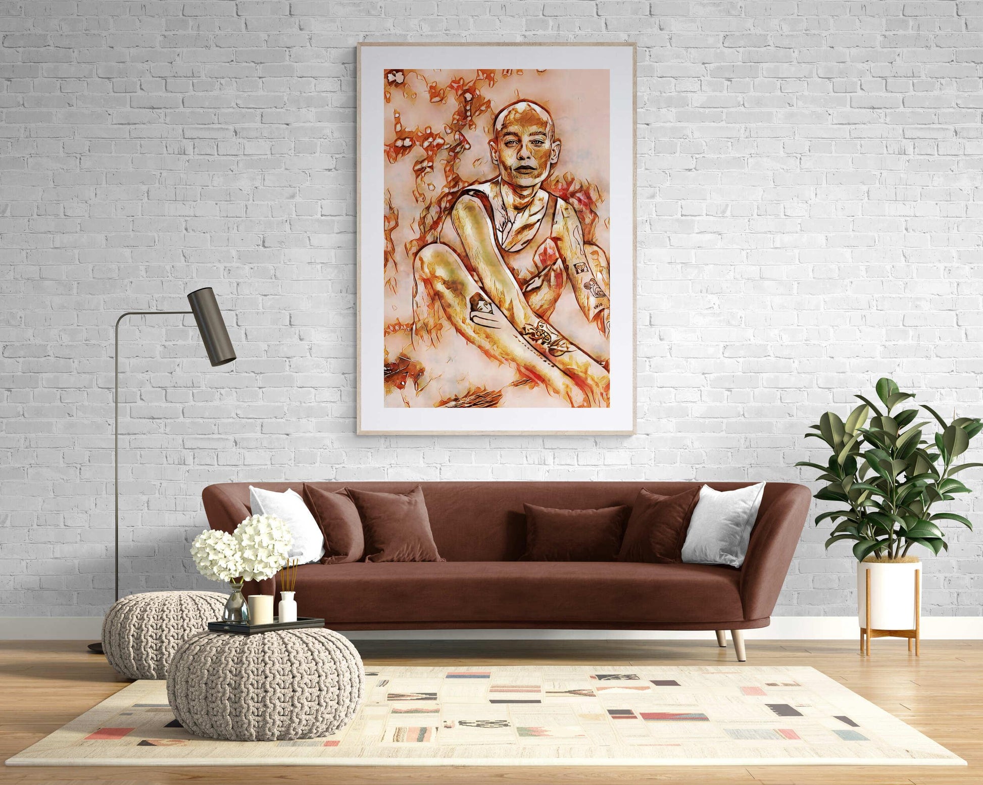 Bald Tattoo Woman Wall Art - ARTAX GALLERY