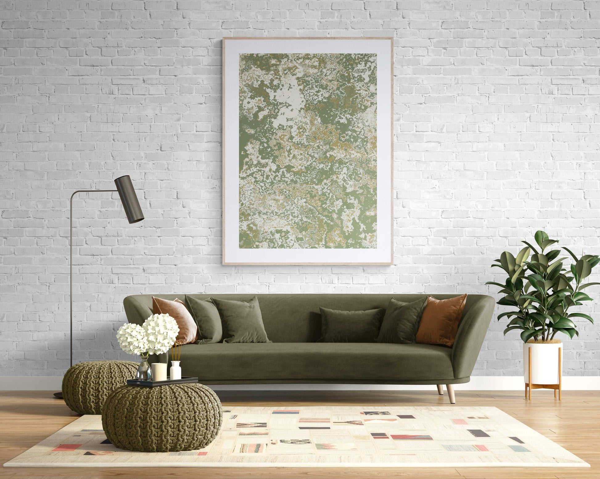 Green Land Dust Wall Art - ARTAX GALLERY