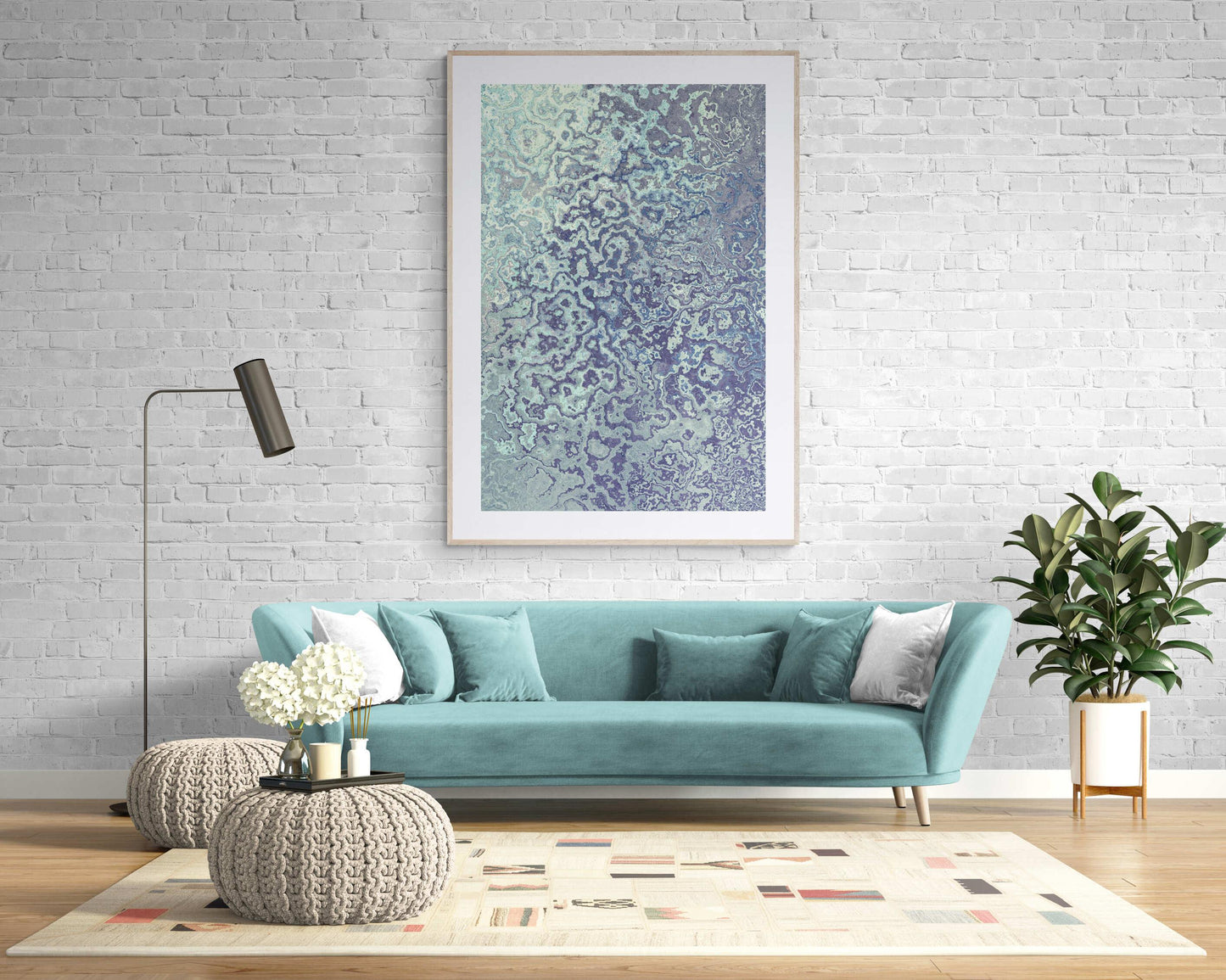 Turquoise Dust Wall Art - ARTAX GALLERY