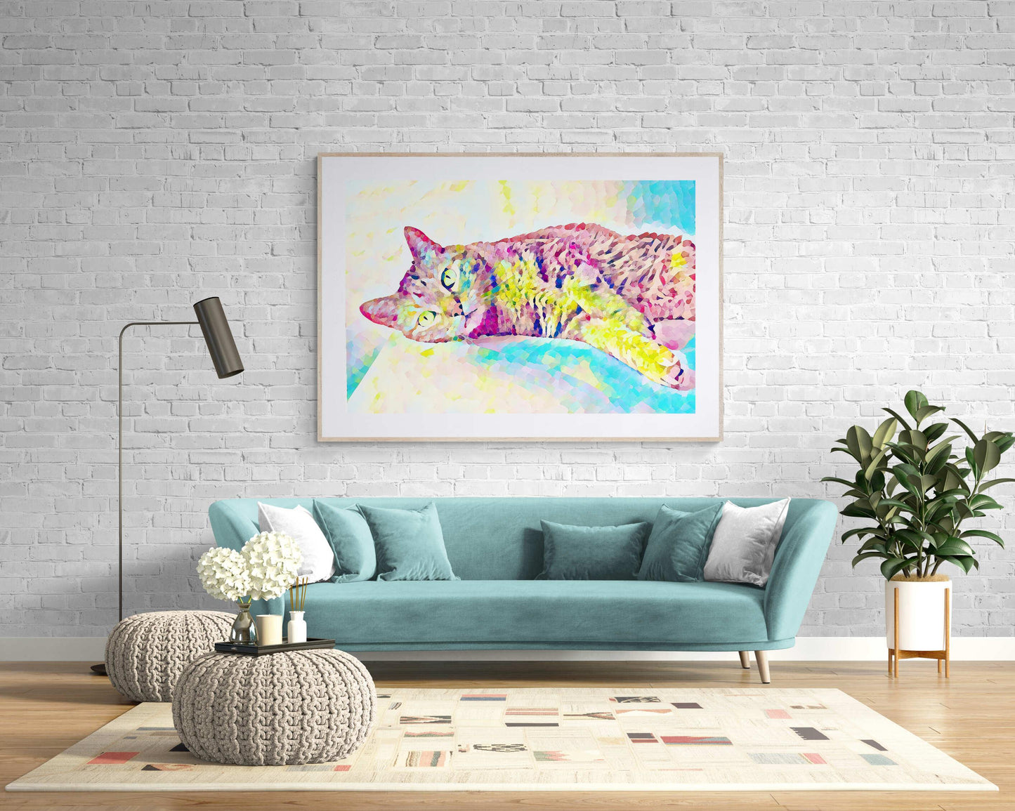 Cat Tea Time Wall Art - ARTAX GALLERY