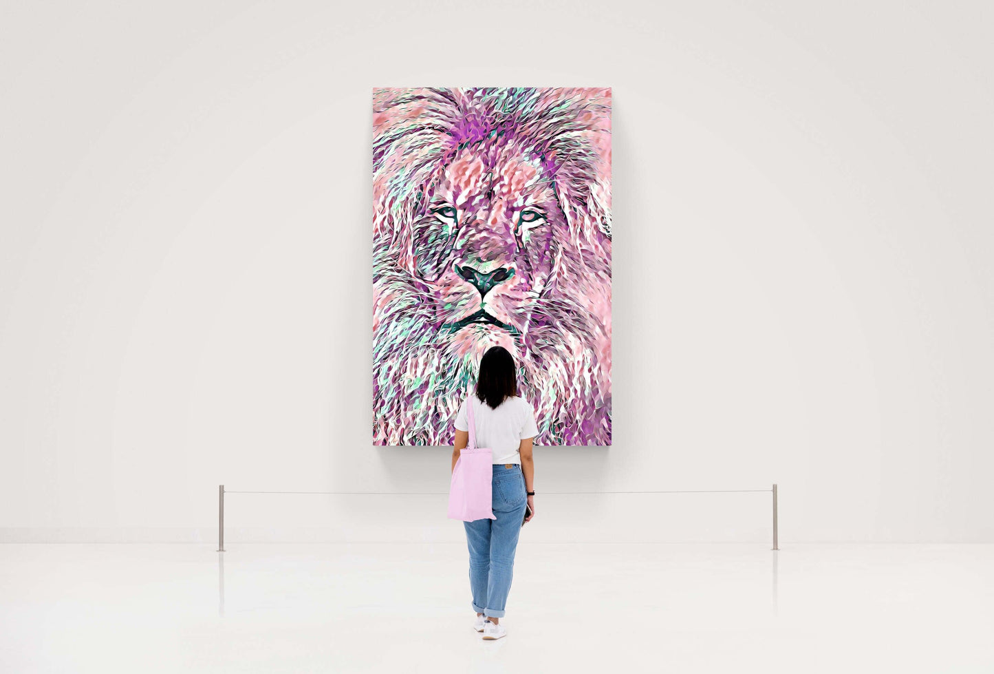 Pink Lion Tycoon Wall Art - ARTAX GALLERY