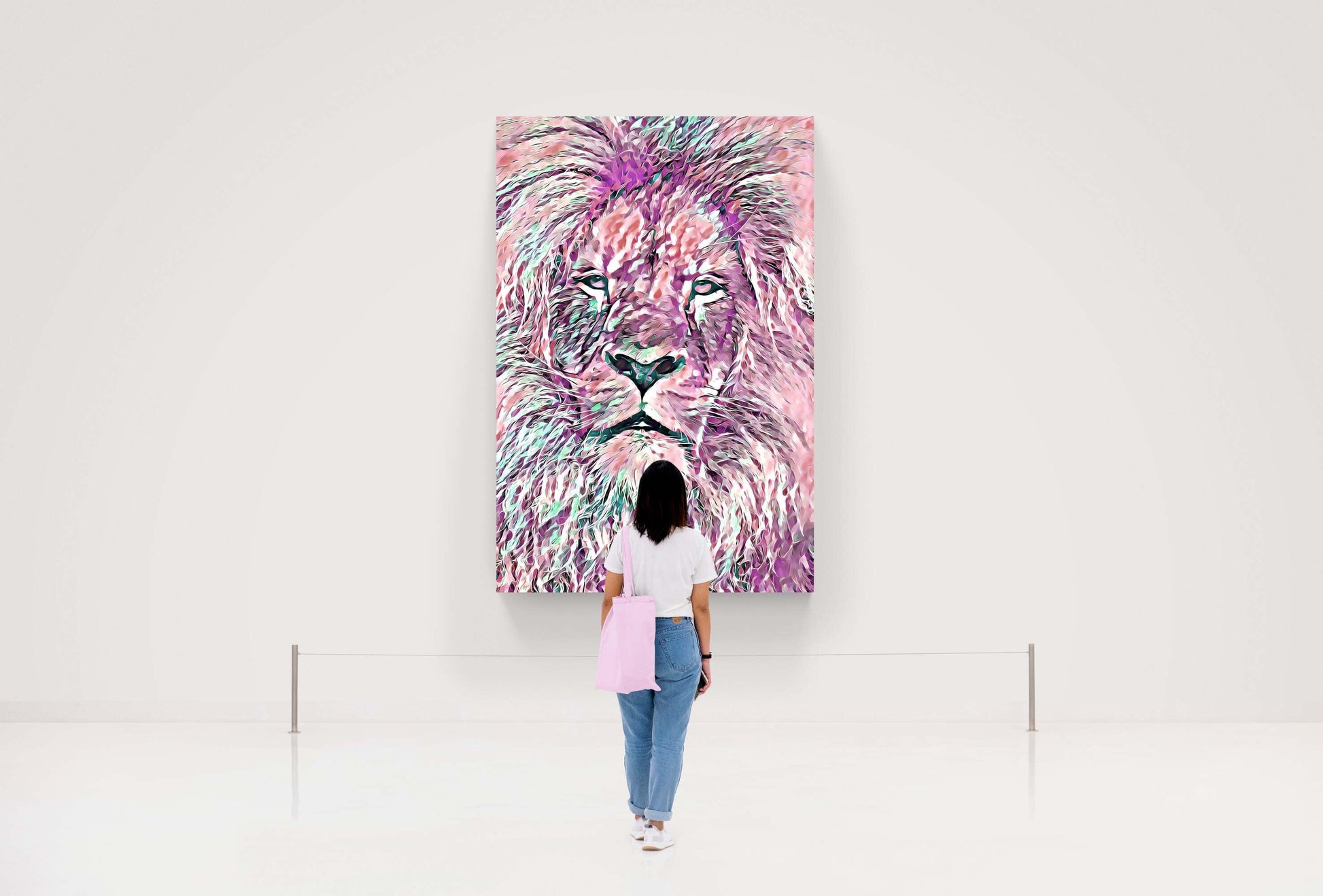 Pink Lion Tycoon Wall Art - ARTAX GALLERY